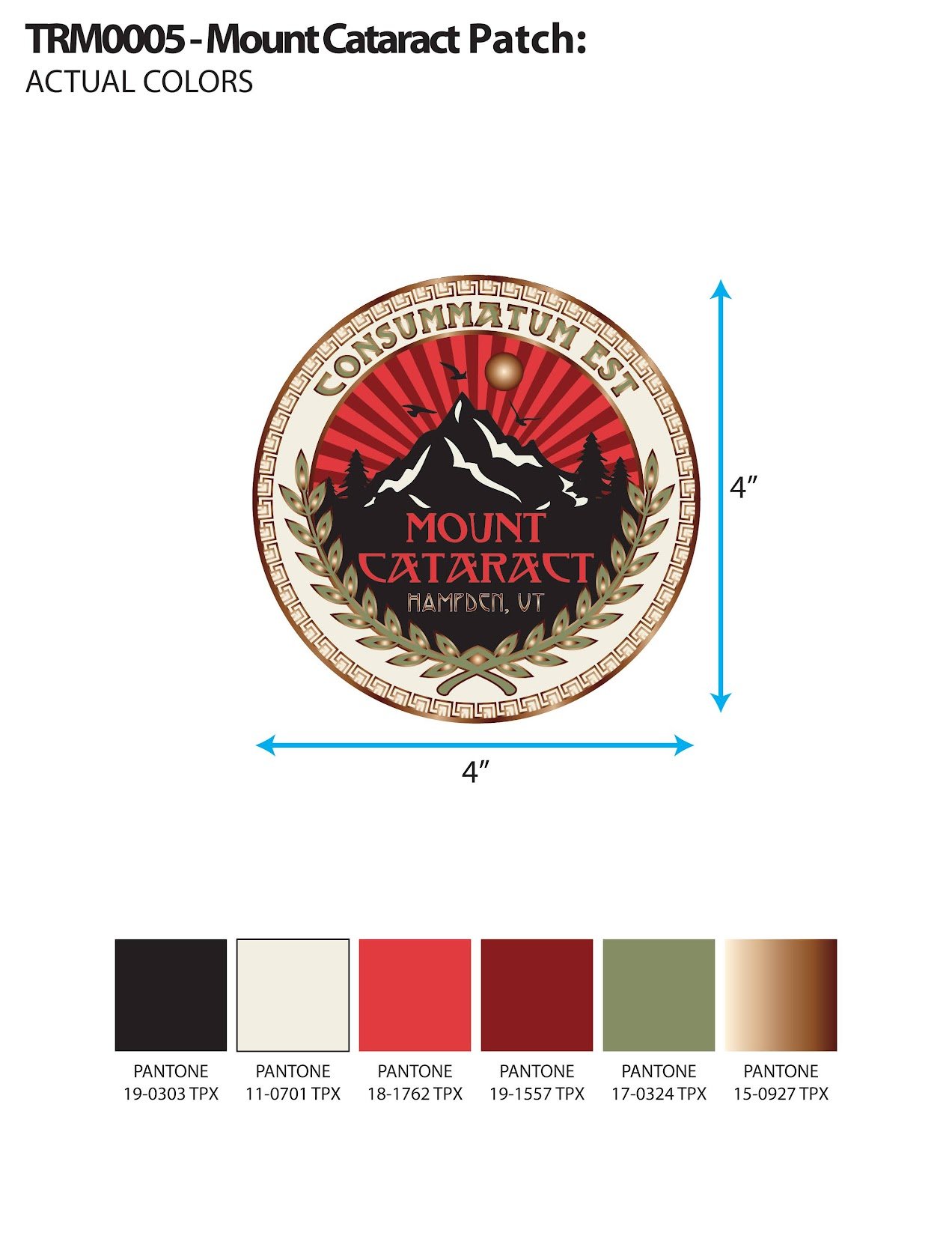 T S H : Graphic Design | "Mount Cataract" Sleeve Patch
