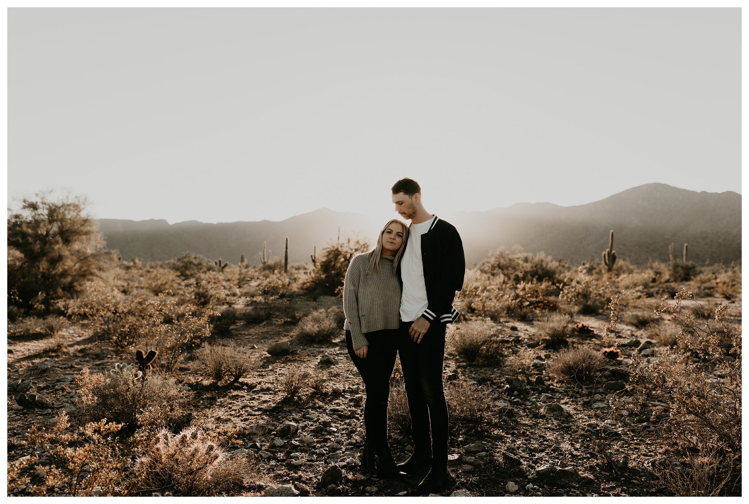Engagement photo in Arizona at White Tank Mountain
