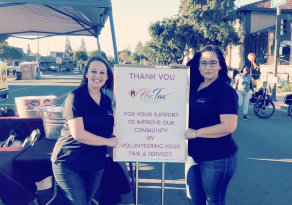 The Tax Professional ladies supporting the Lodi Chamber fundraiser