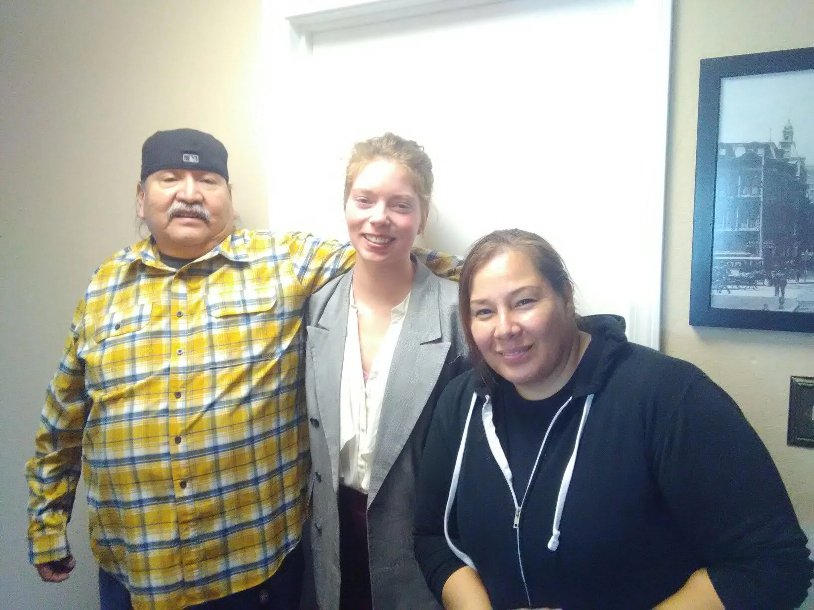 Natalie (center) with one of the local organizations she’s helps
