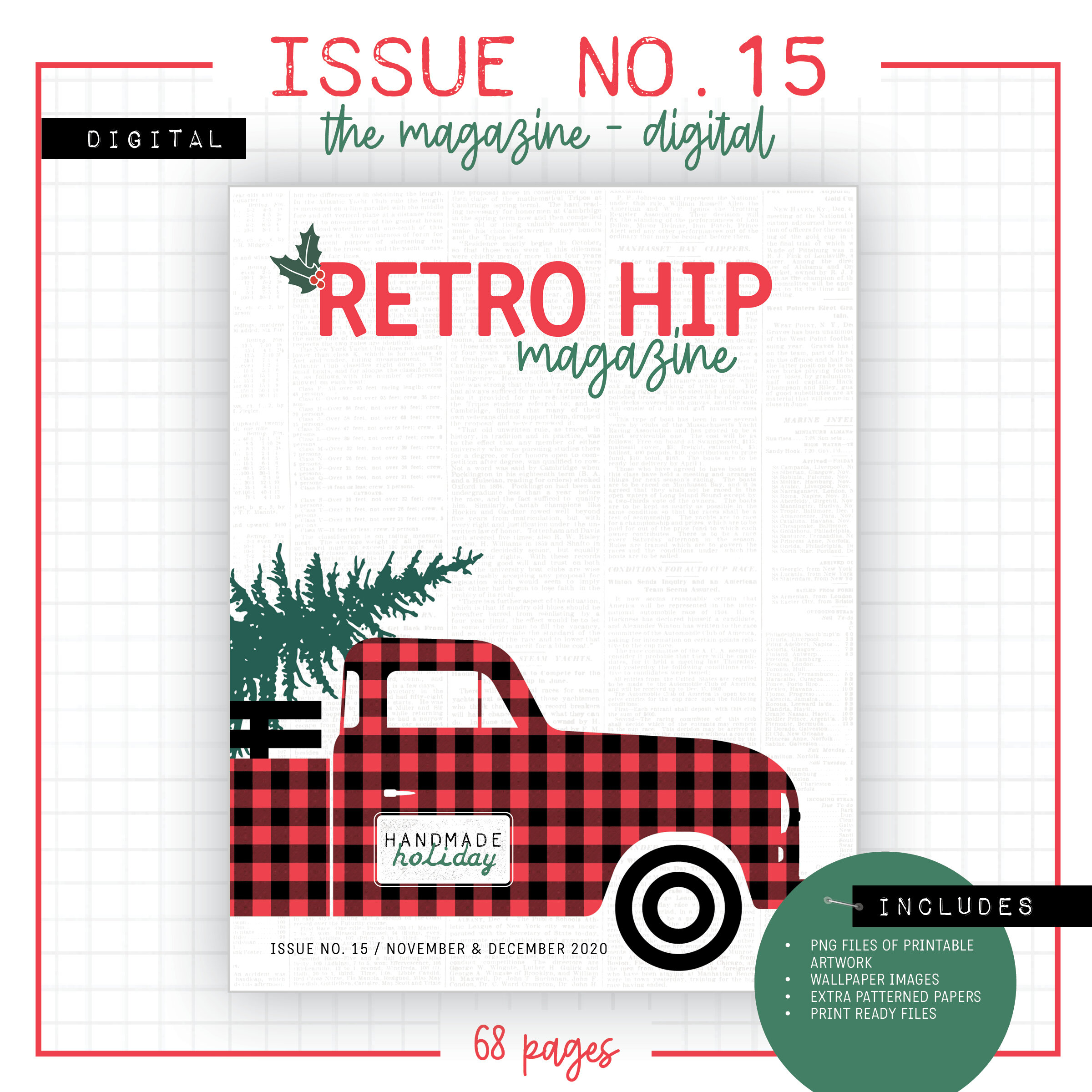 RETRO HIP MAGAZINE - ISSUE NO. 15 - HANDMADE HOLIDAY (DIGITAL)