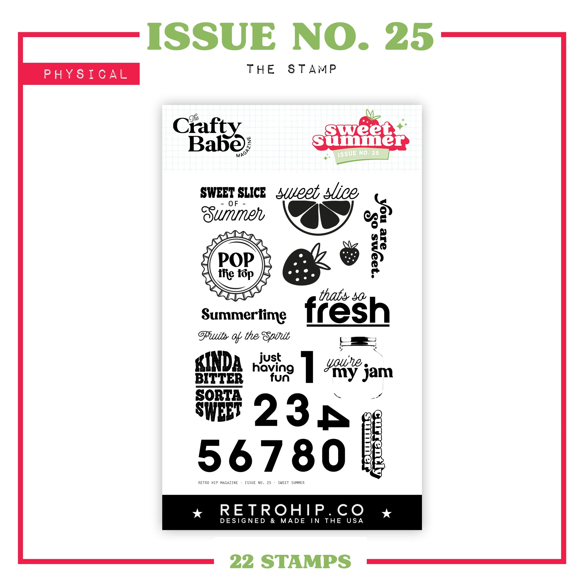 CRAFTY BABE STAMP - SWEET SUMMER - ISSUE NO. 25