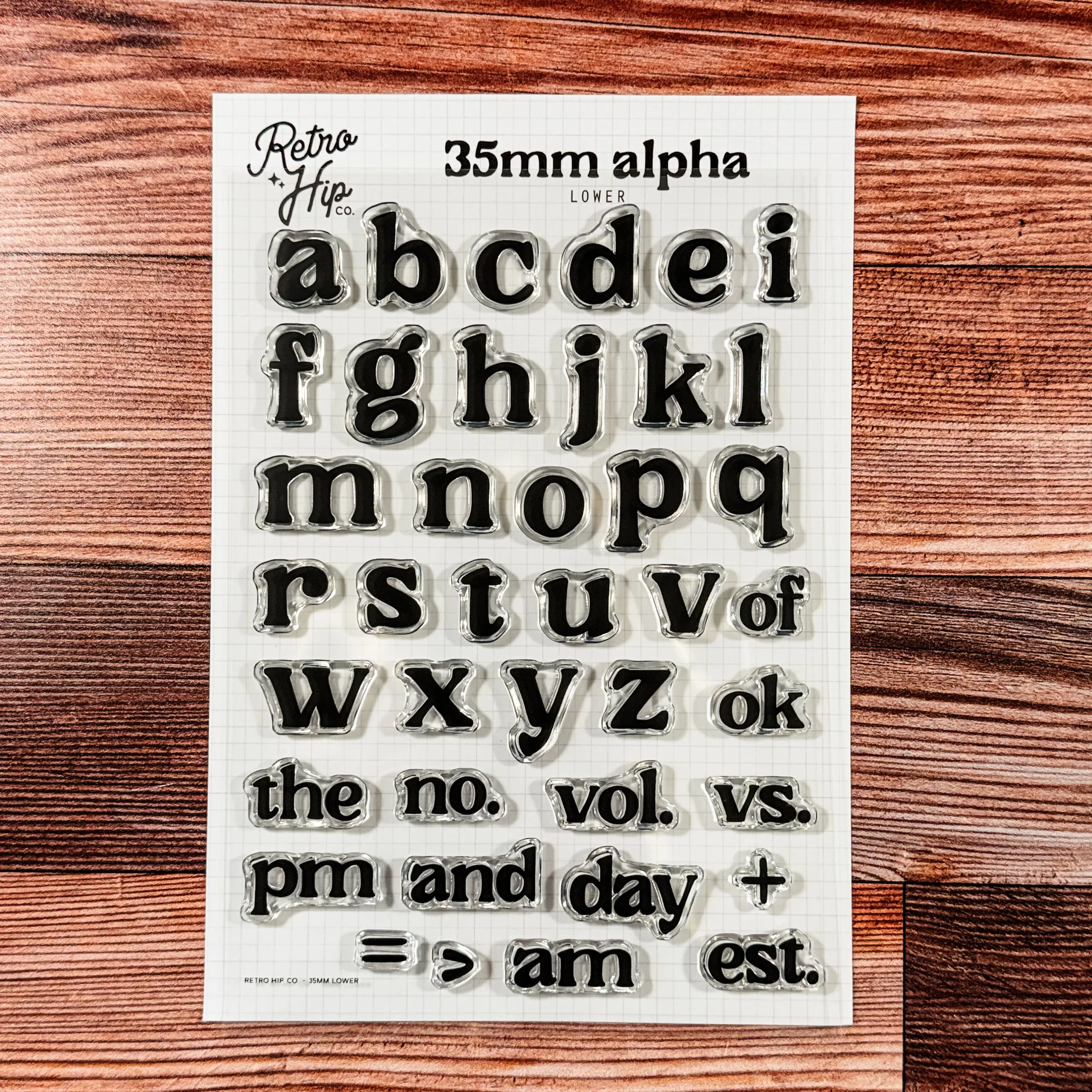 35MM LOWER ALPHA STAMP - PRESALE