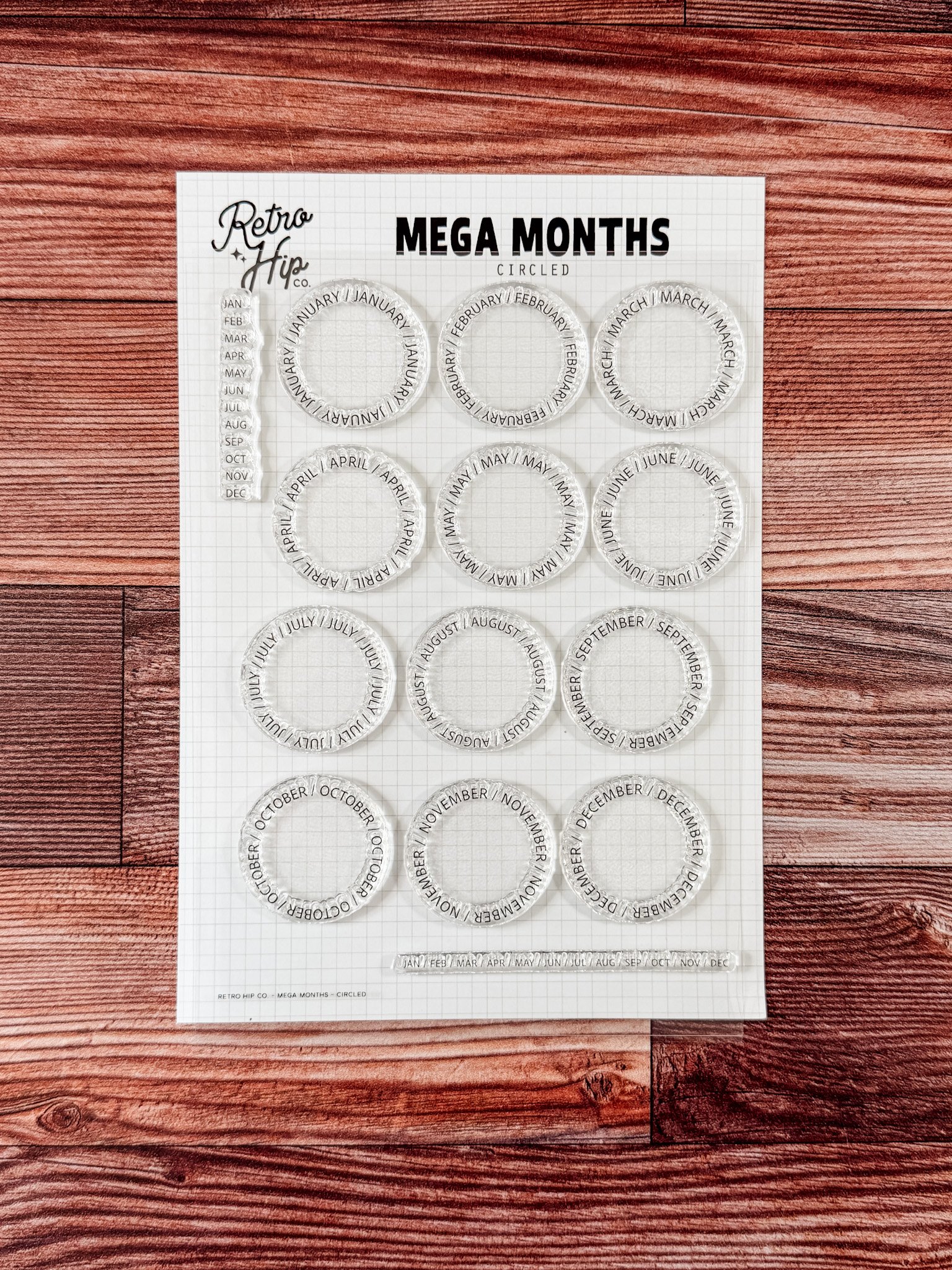 MEGA MONTHS STAMP - CIRCLED (PRESALE)
