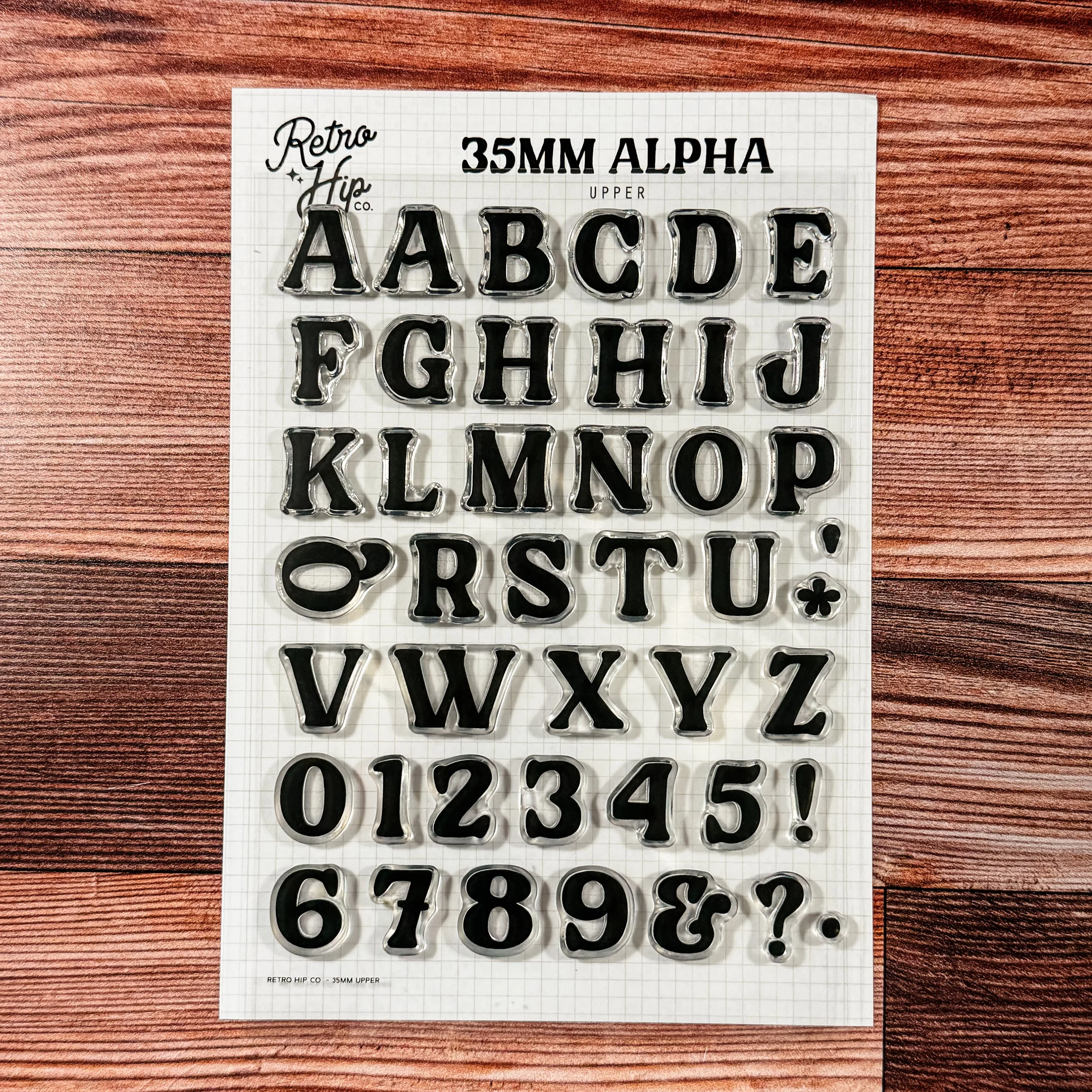 35MM UPPER ALPHA STAMP - PRESALE