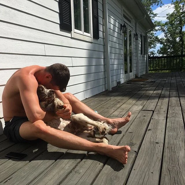 Doggy cuddles.