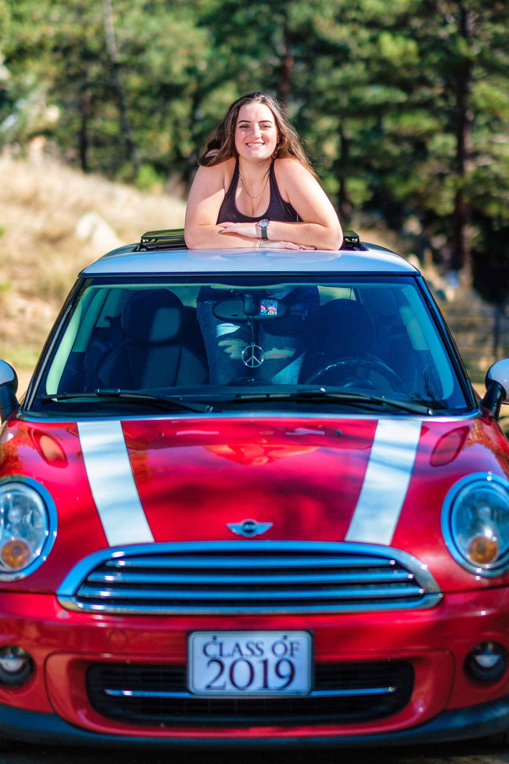 Sarah and her Mini Cooper