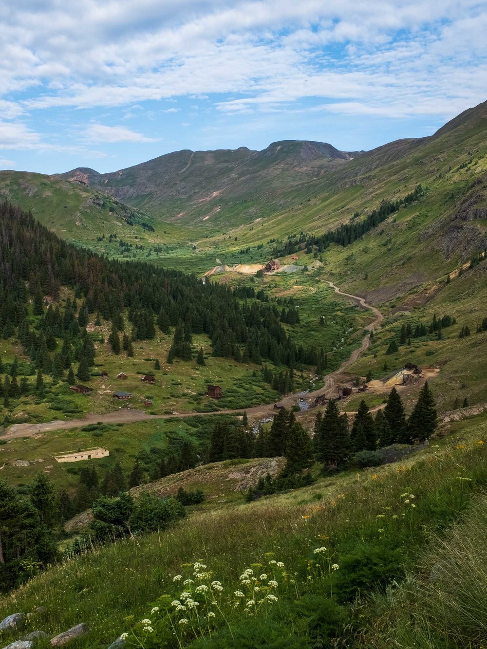  View of the Animas Forks ghost time where workers lived working the Eureka Mine along the Alpine Loop - Fuji X100F 