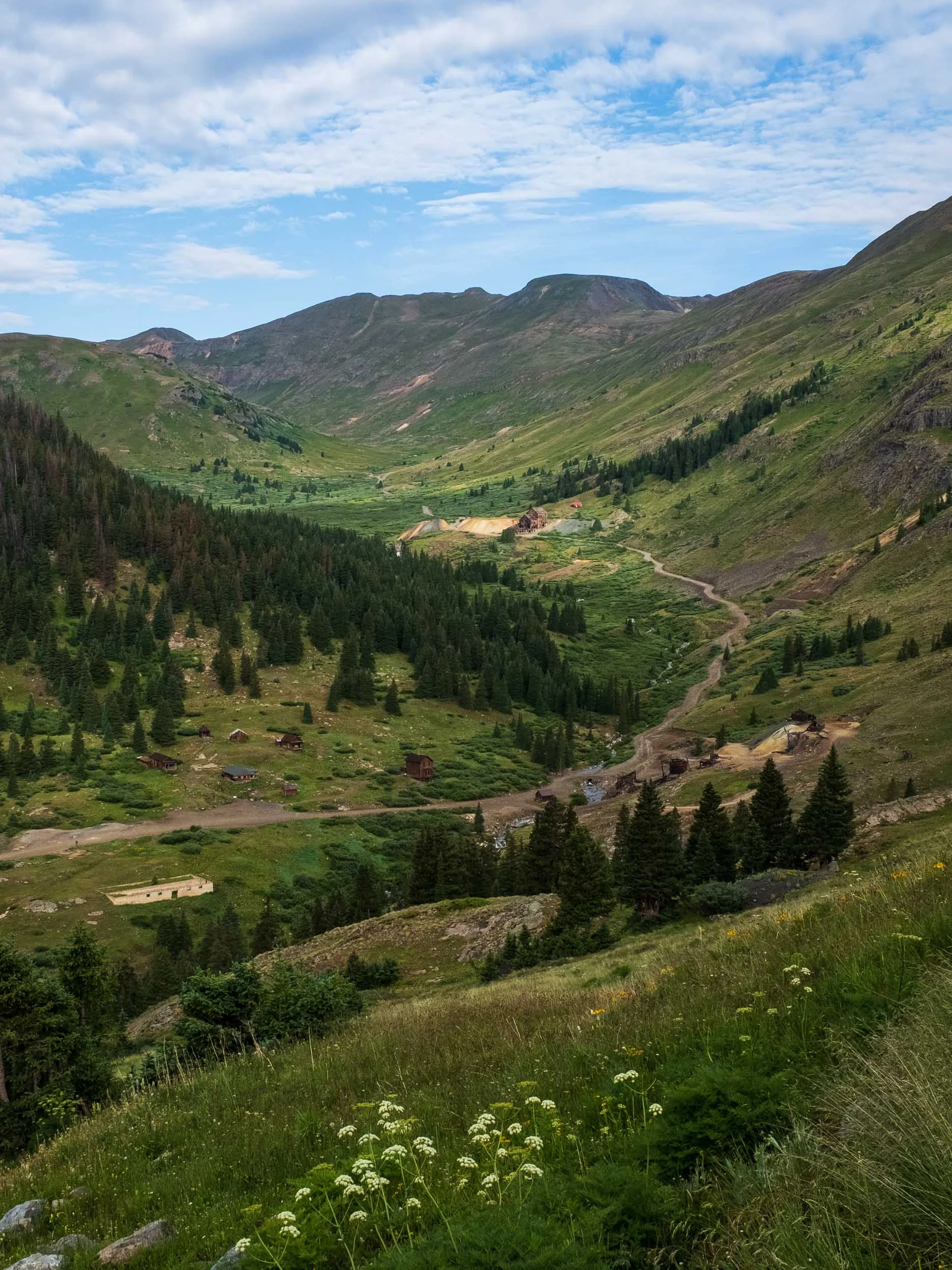 View of the Animas Forks ghost time where workers lived working the Eureka Mine along the Alpine Loop - Fuji X100F