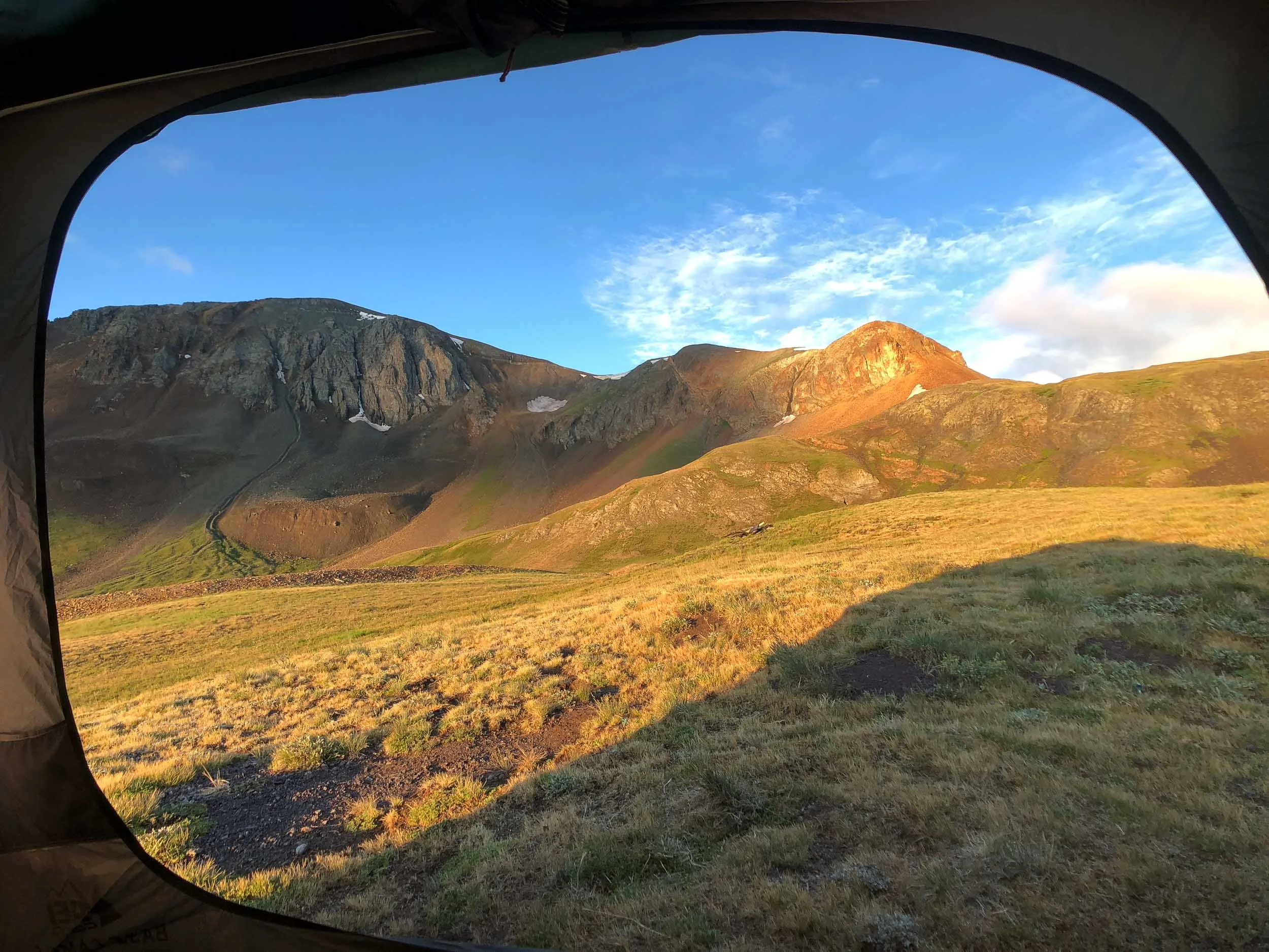 Views from the tent at Cinnamon Pass - iPhone 8 Plus, Moment Wide Lens