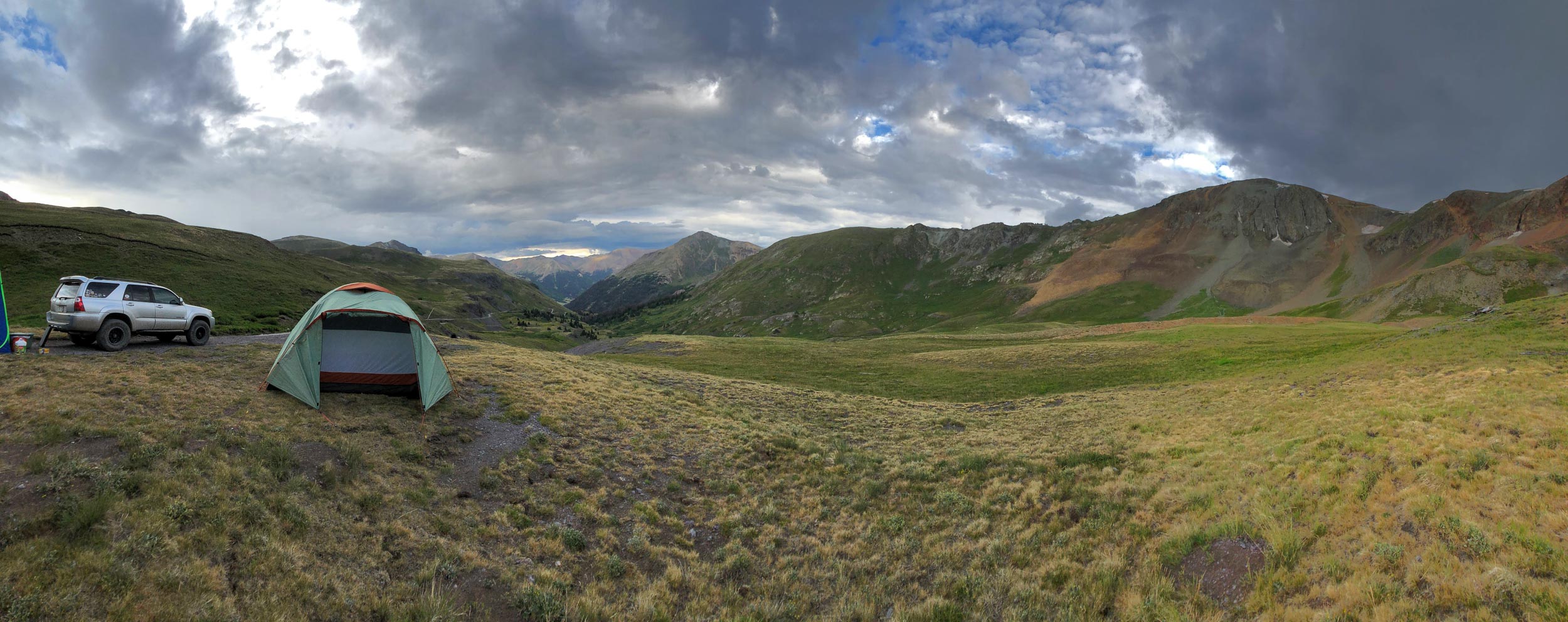  Camping along Cinnamon Pass in the San Juan Mountains - Iphone 8 Plus, Moment Wide Lens Panorama 
