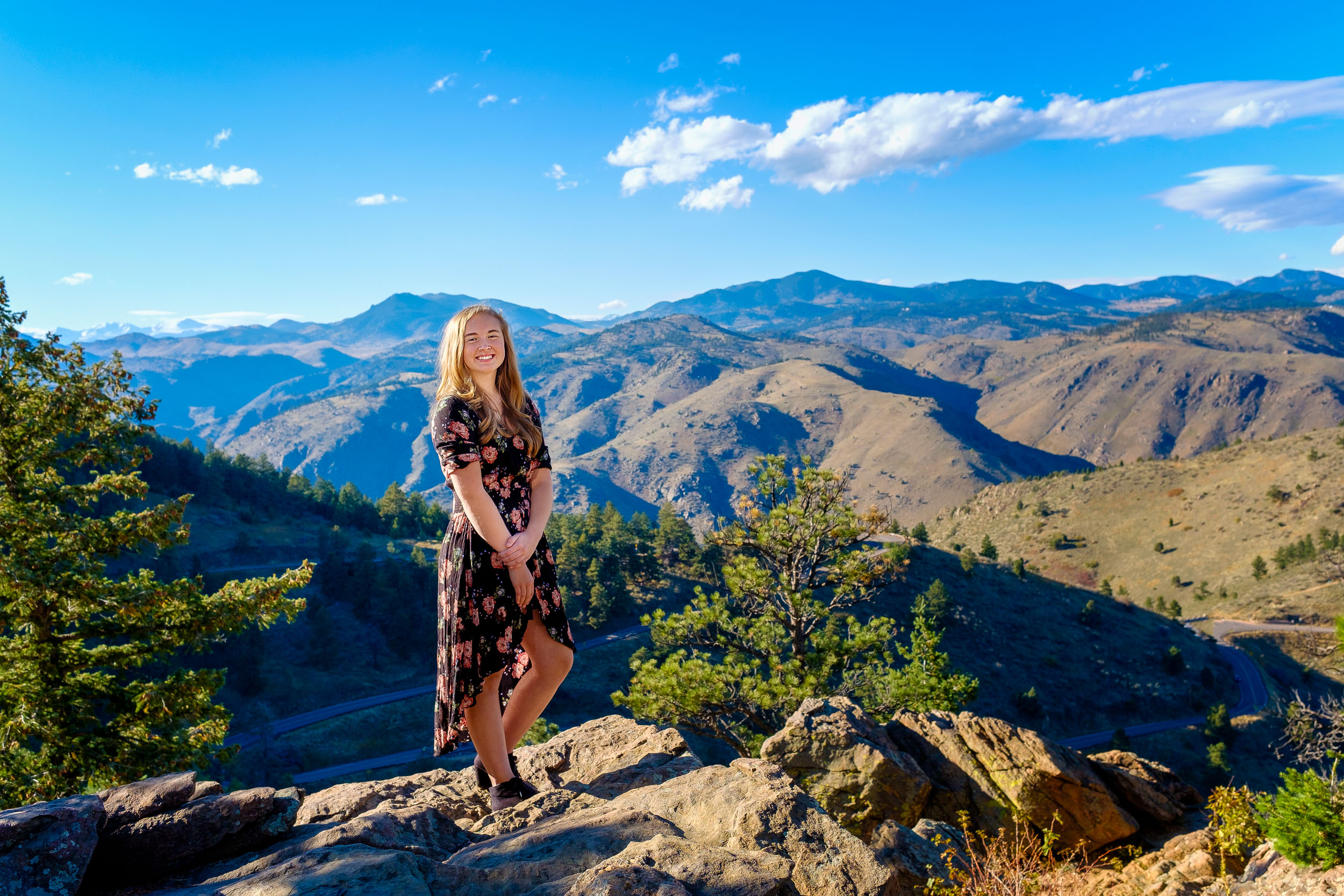 Isabell's Senior Picture at Lookout Mountain Black Dress