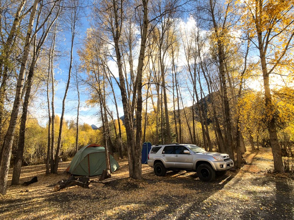  Camping spot along Owl Creek Pass - iPhone 8 Plus, Moment Wide Lens 