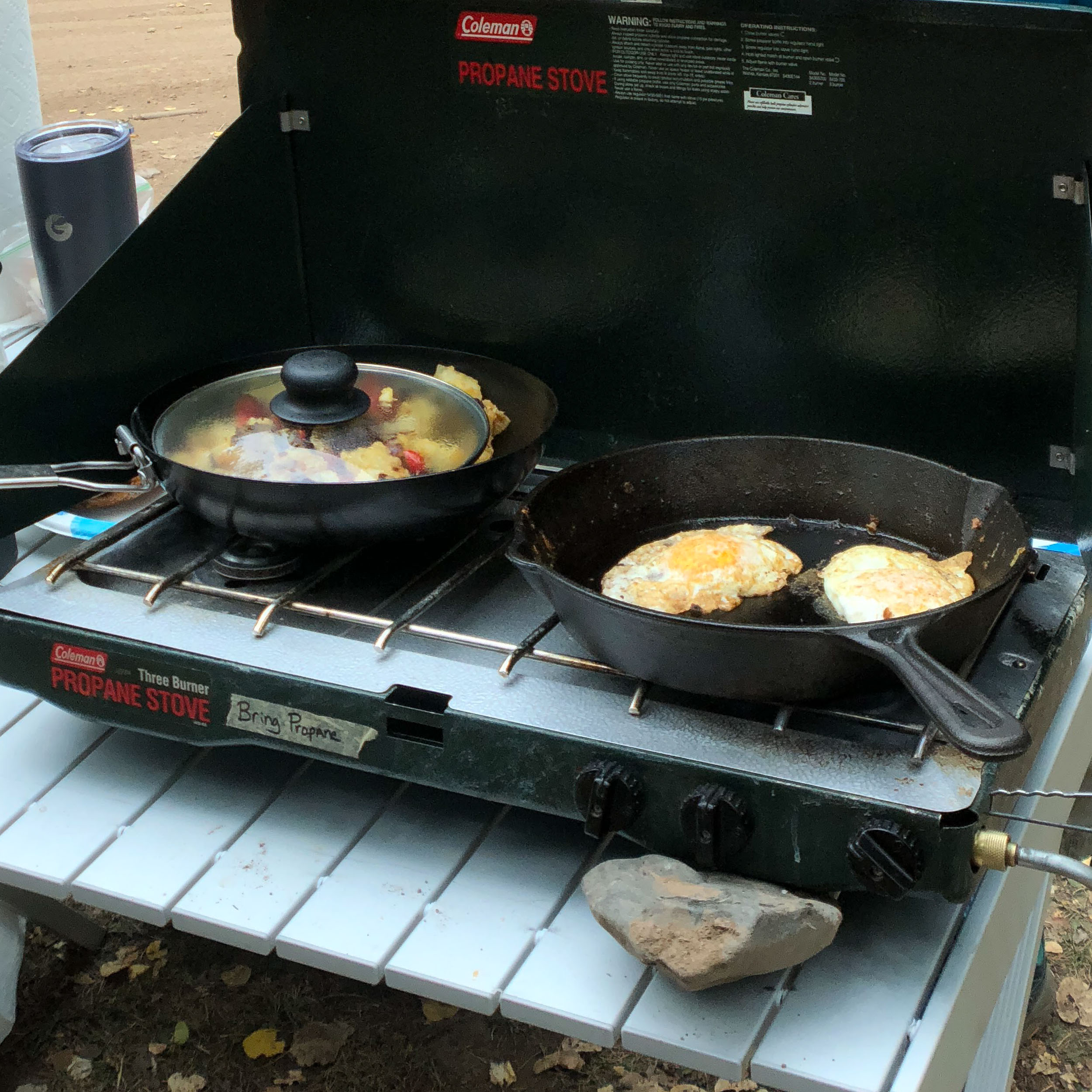  The trusty Coleman stove - great for morning breakfast along the trail - iPhone 8 Plus 