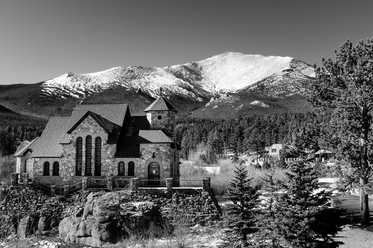 Day 1 - 365 B&W Challenge - St. Malo's Chapel on the Rocks - Fuji X100F - Acros R Film Simulation