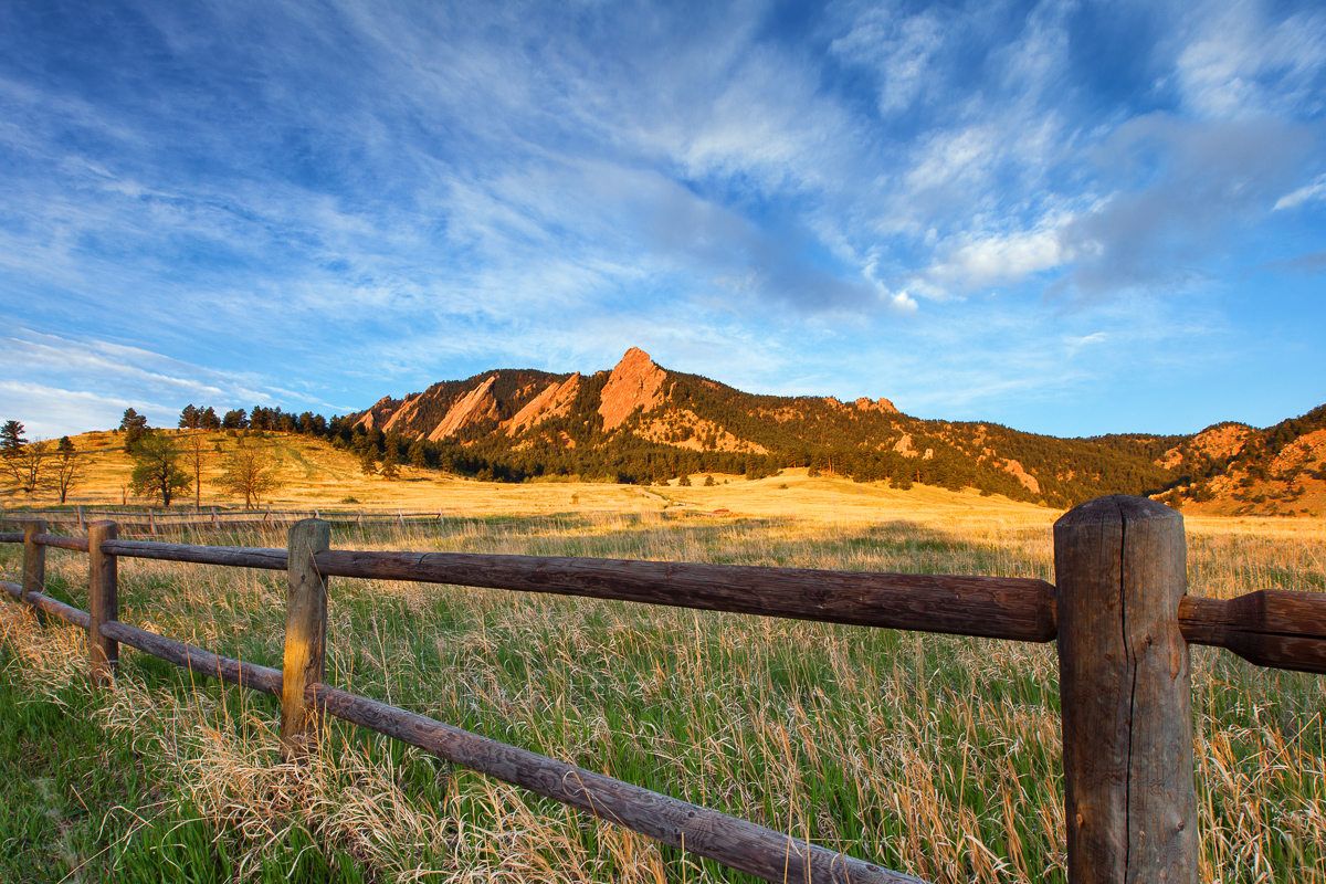 Boulder Flat Irons at Sunrise - Canon 5D Mark II, EF 16-35mm f/2.8 II lens