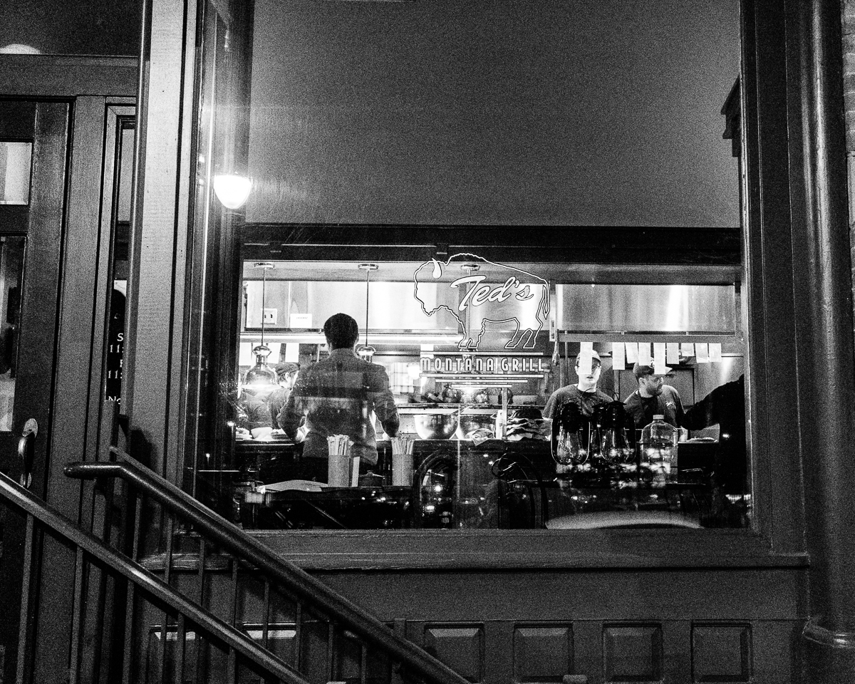 Prepping Food at Ted’s Montana Grill in Larimer Square