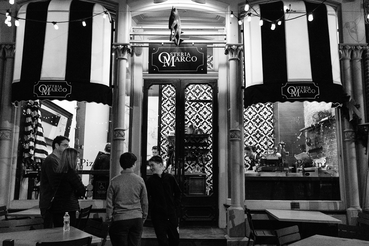 Enjoying the evening at Osteria Marco