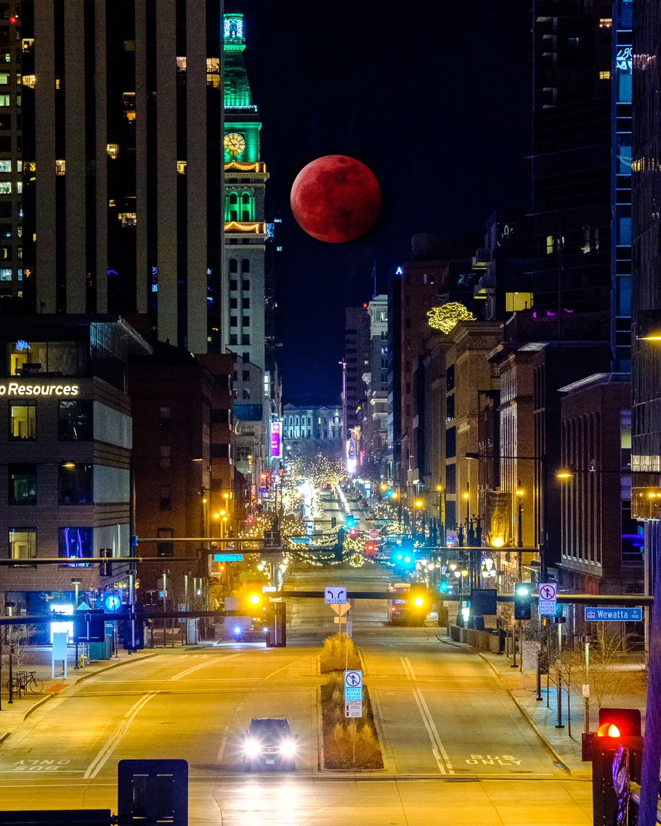 Super Blood Wolf Moon Over Denver