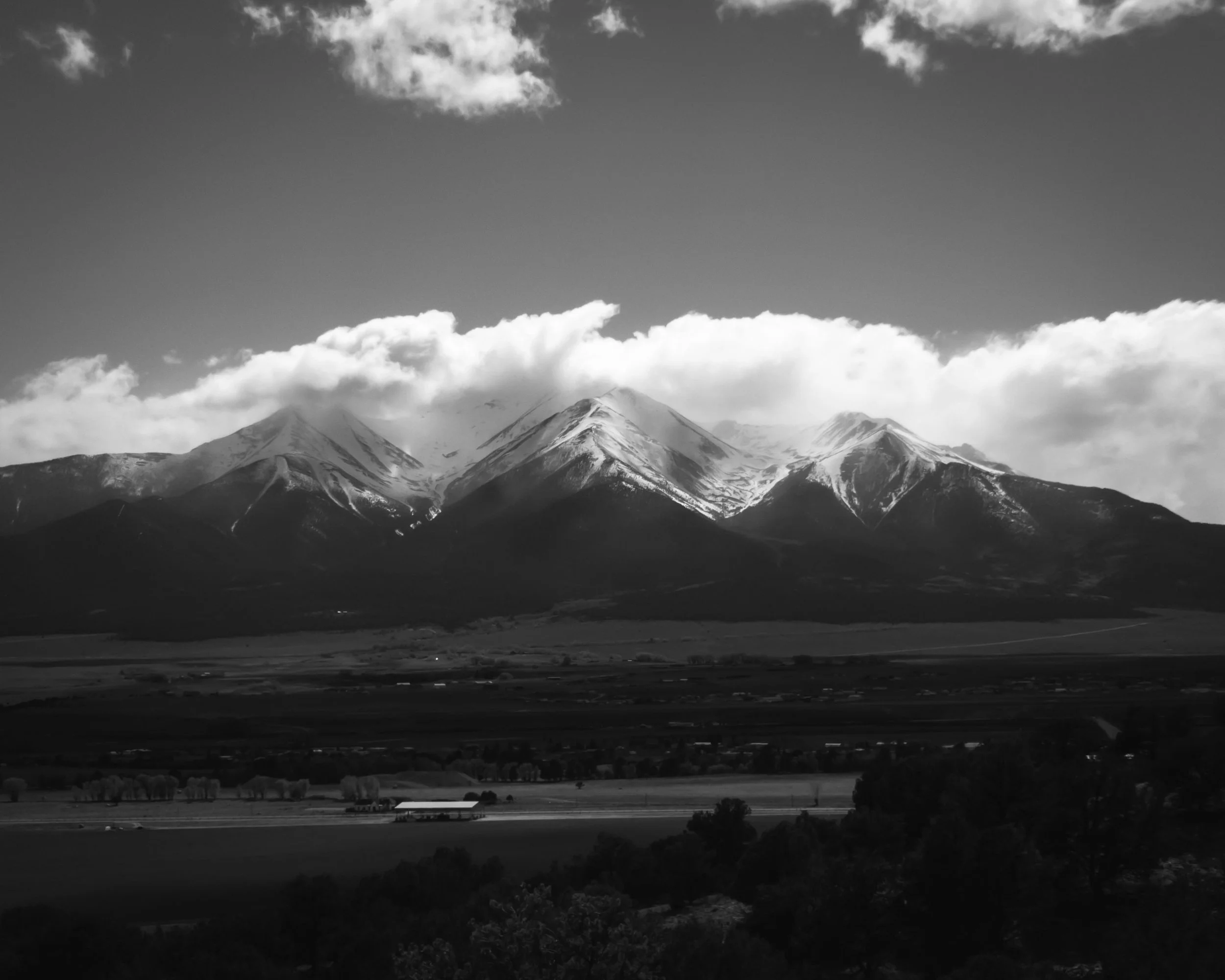 Day 139- 365 Day B&W Photo Challenge - Views of Mt. Princeton, one of Colorado's 14K Ft. mountains. - Google Pixel 3, Moment Tele Lens, VSCO Tri-X400 Film Simulation