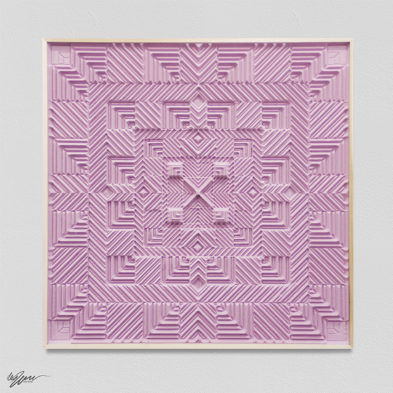    Apex Flip  , 2018, Engraved foam  48 x 48 inches / 121.92 x 121.92 cm  $800 USD 