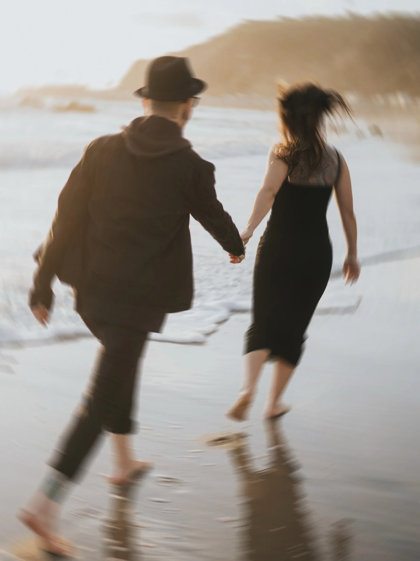 Sometimes you gotta embrace the wind and catch the vibe. Golden hour beach engagement sessions with a little bit of wind for the win! Had a great time with these two for their engagement session along the coast in Los Angeles!