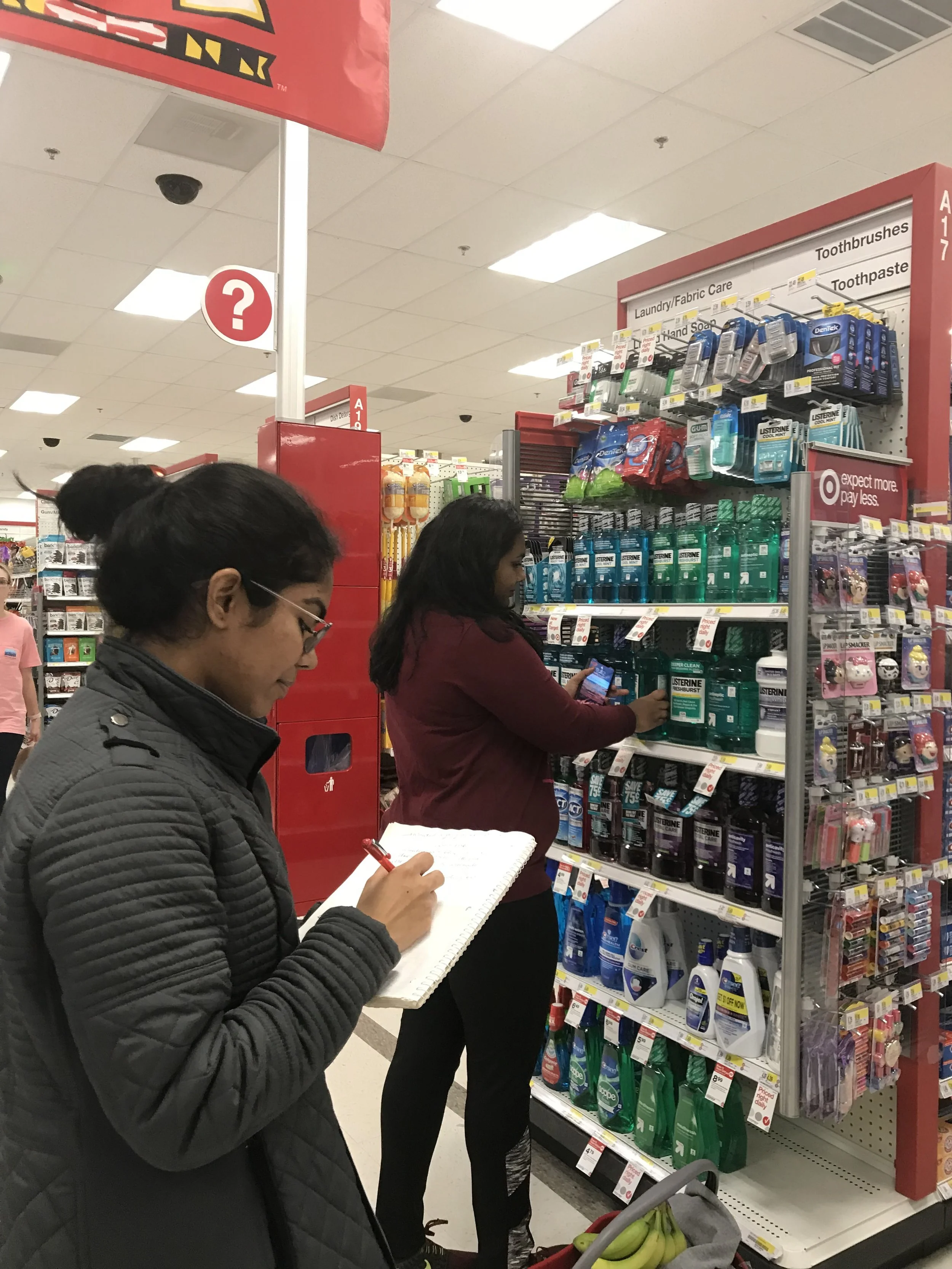 Image 5. A contextual inquiry in progress with an interviewee at Target.