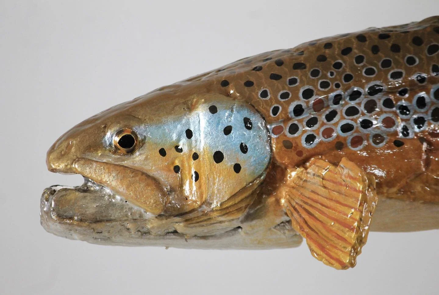 This was a cool piece I made last year for my Alaska buddy @mr.jack.mr ☺️ This brown trout actually got lost in the mailing system for a month before it arrived to its final destination.  I was a mess that entire month because it was such a cool piec