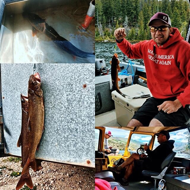 Boat day!  Catching some rays and a couple nice lake trout  #visitwyoming #pinedale #laketroutfishing