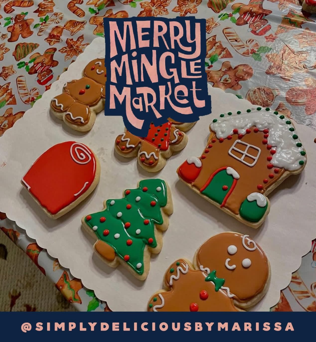VENDOR SPOTLIGHT ✨ 

@simplydelicious_bakedgoods - Marissa 🍪 

Are you ready to taste the most Uniquely decorated German cutouts, large gourmet cookies, fudgy brownies, hand pies around?! Well then you&rsquo;ll enjoy the Merry Mingle Market and Mari