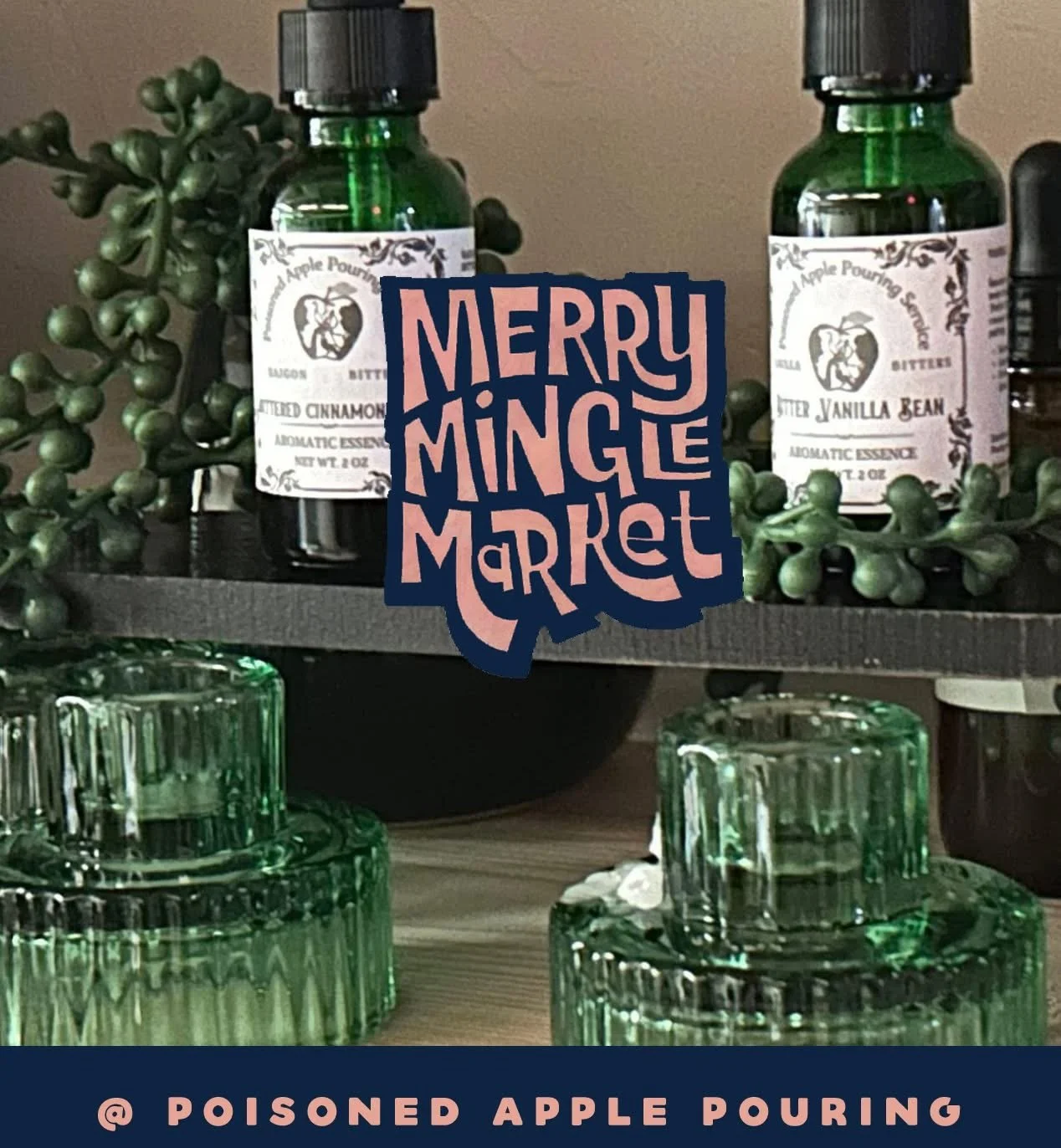 VENDOR SPOTLIGHT ✨ 

@PoisonedApplePouringandEventServices 🍏 Danielle

I&rsquo;ve been working my butt off behind the scenes, and it&rsquo;s finally time &mdash; you can find Poisoned Apple at both the Merry Mingle Market!

We&rsquo;re bringing all 
