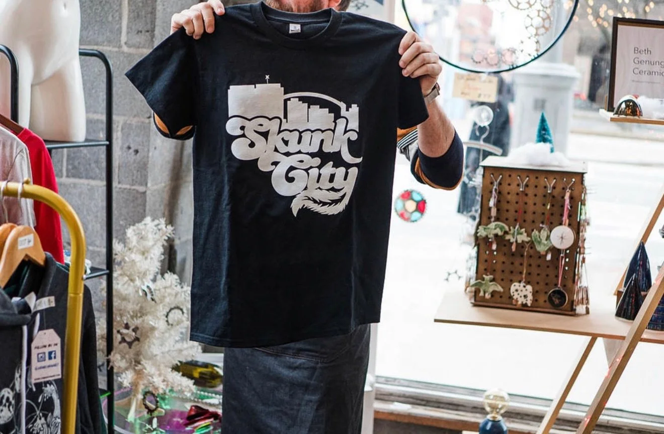 Only a few @skunkcitymusic  tees left! Available in 3 color schemes.