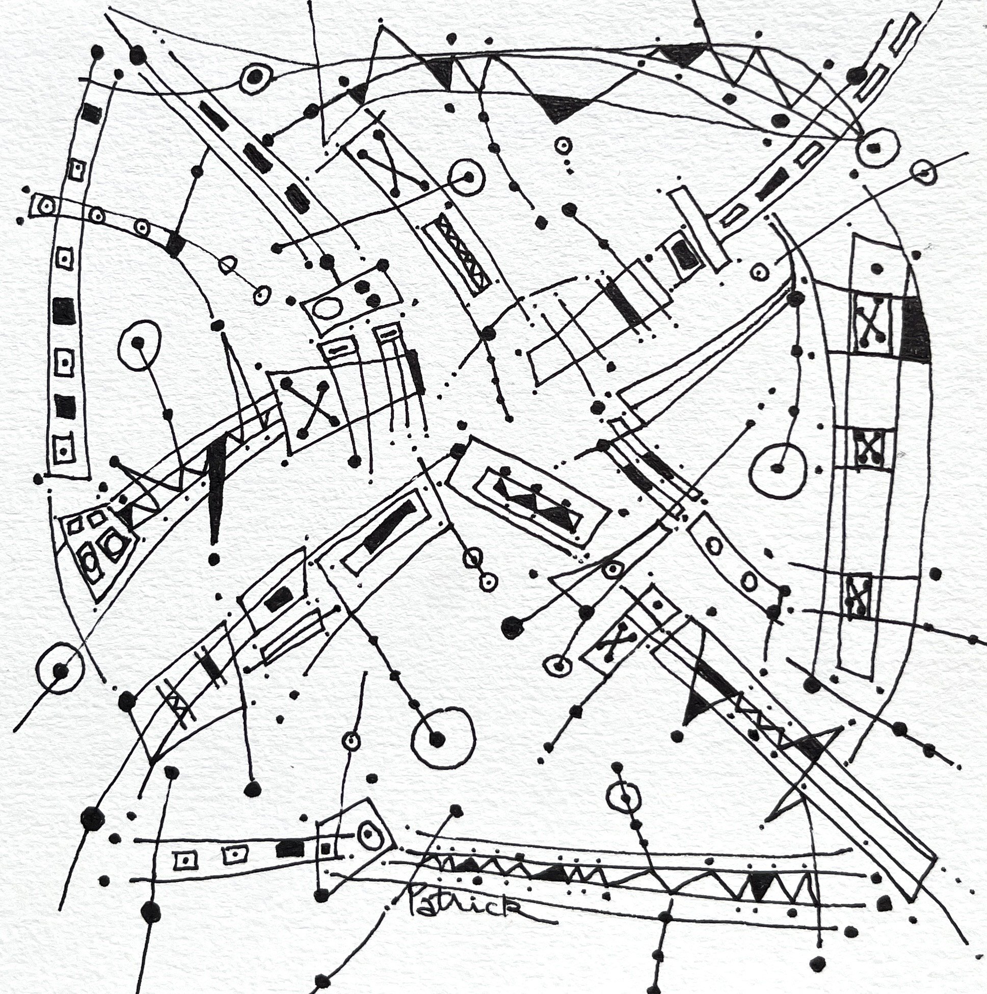 Restrained Frenzy #2 (2025), in, 5"x5"