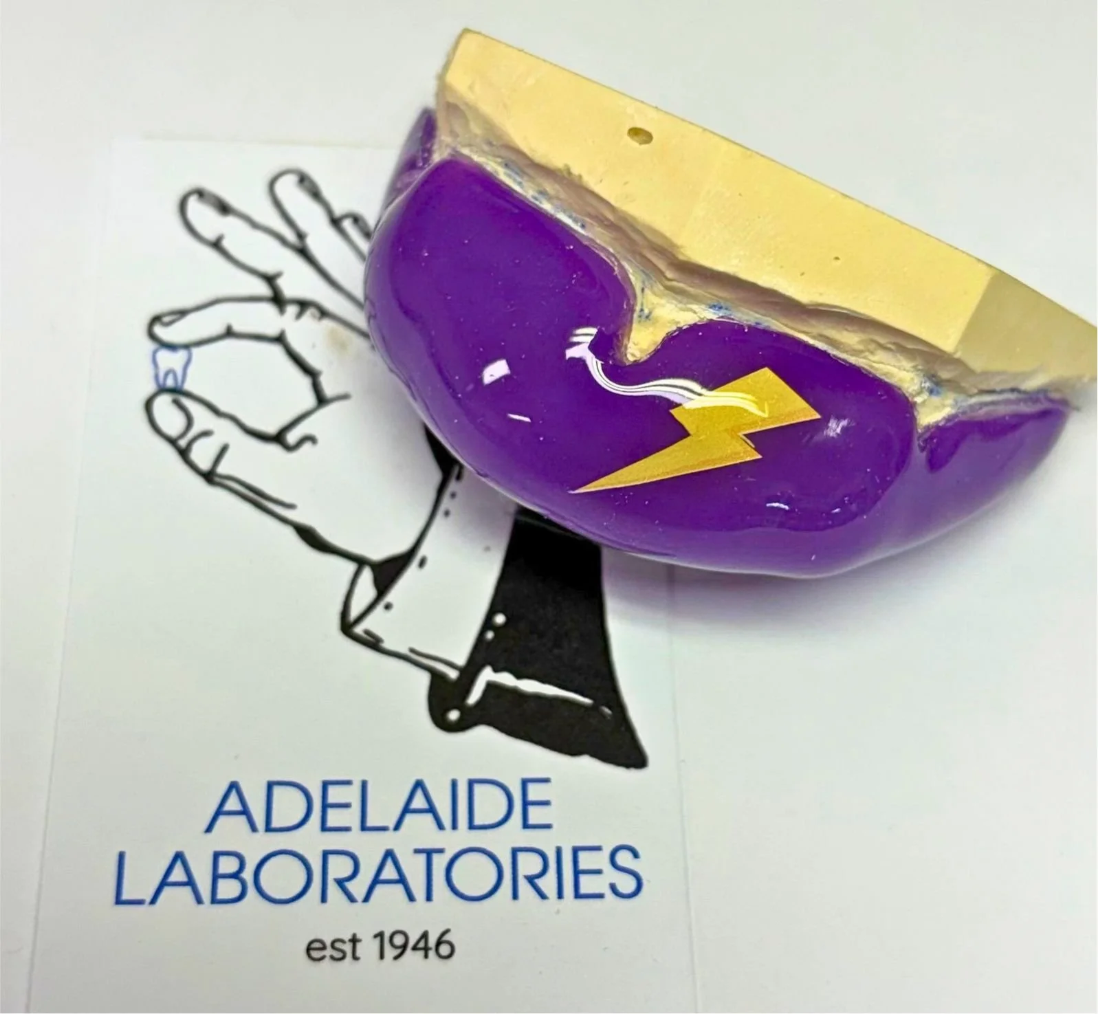Team mouthguard for Lightning lacrosse team 2026 designed and made by Adelaide Laboratories