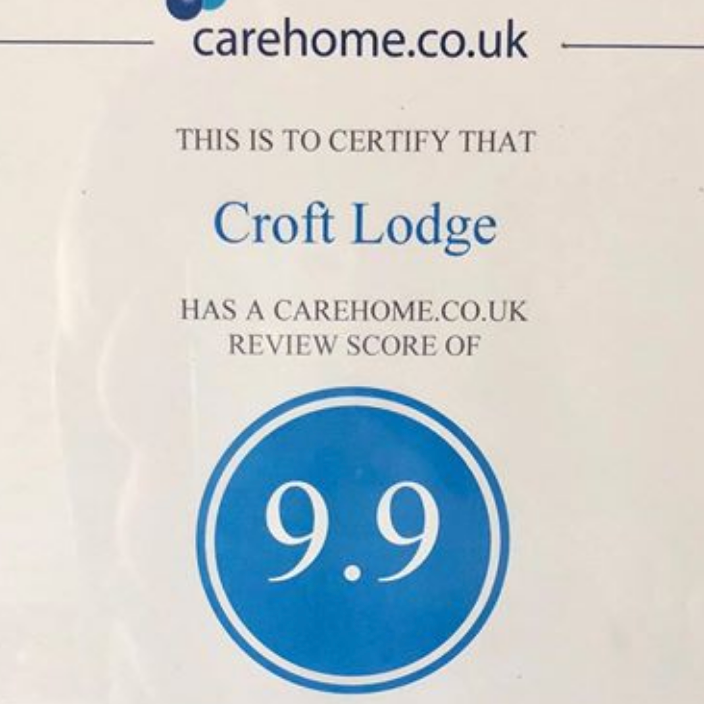 Croft Lodge Care Home rated number 1 in the Teignbridge area