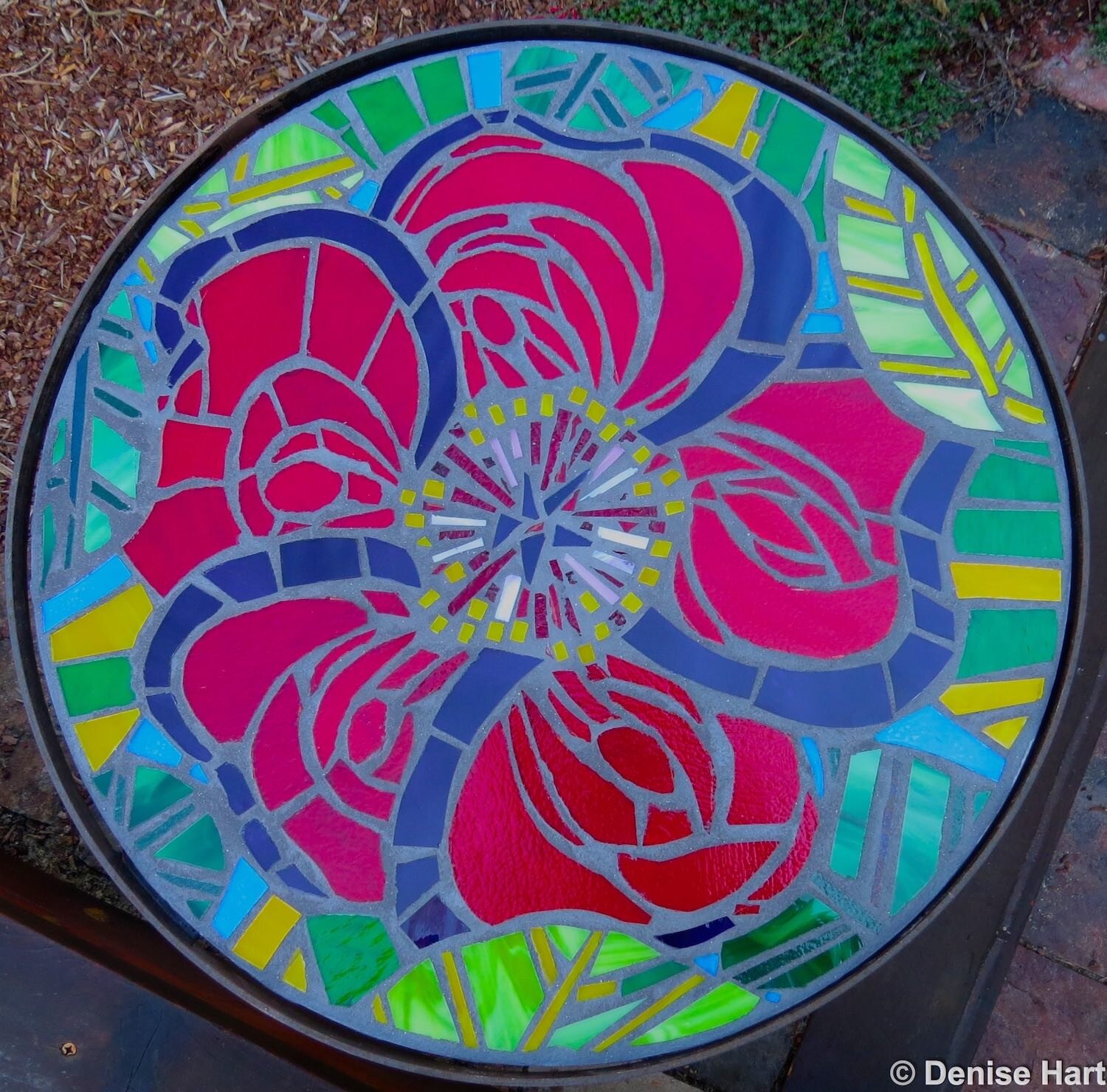 Flower tabletop, glass