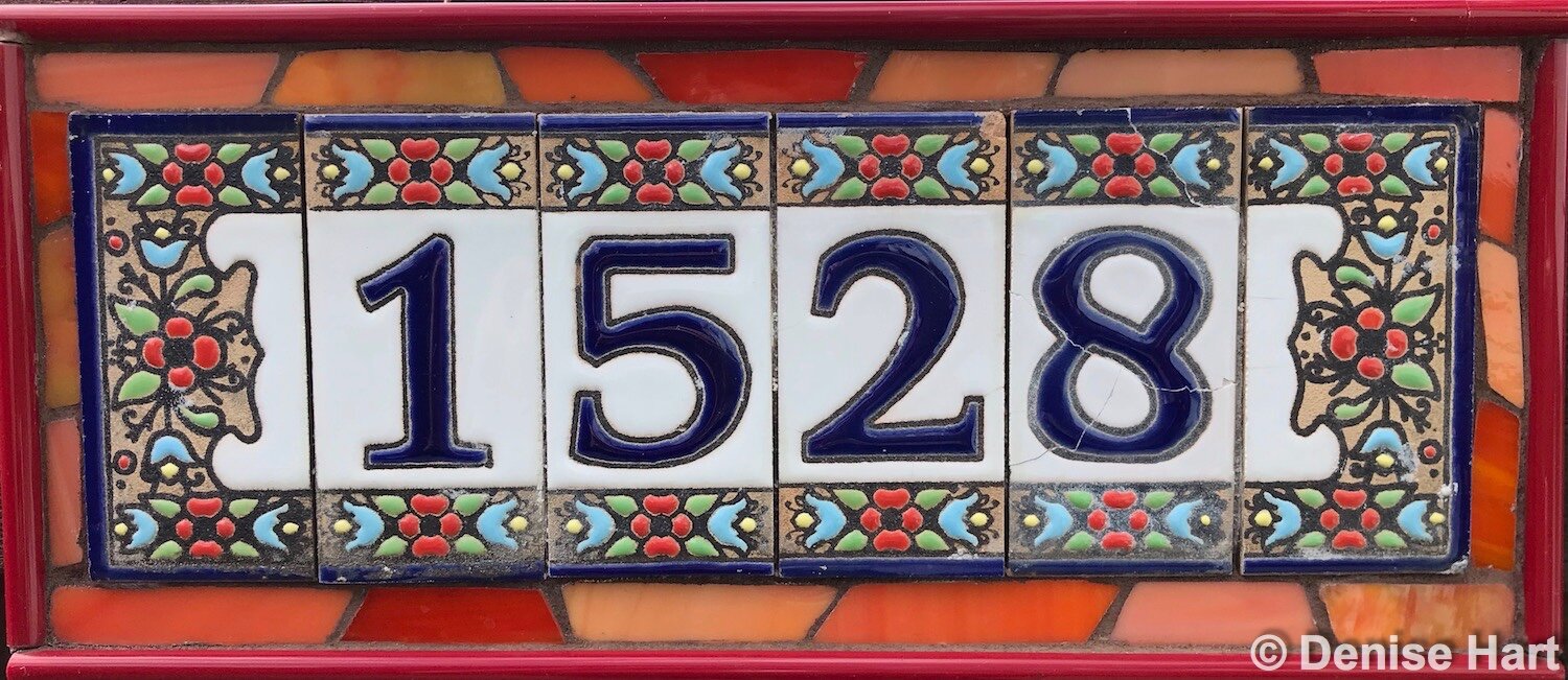 Address sign mosaic, tile