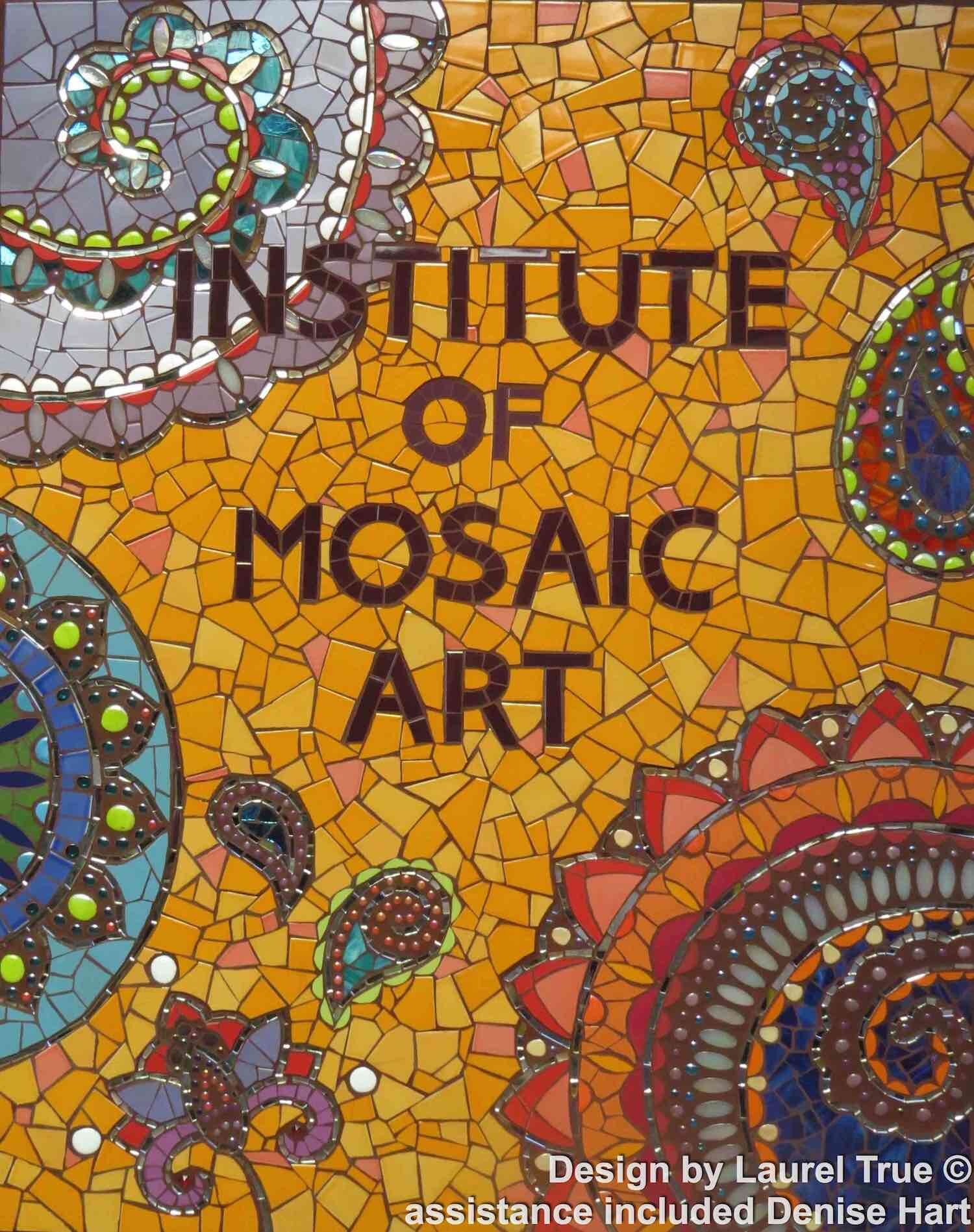 Institute of Mosaic Arts mosaic sign, tile