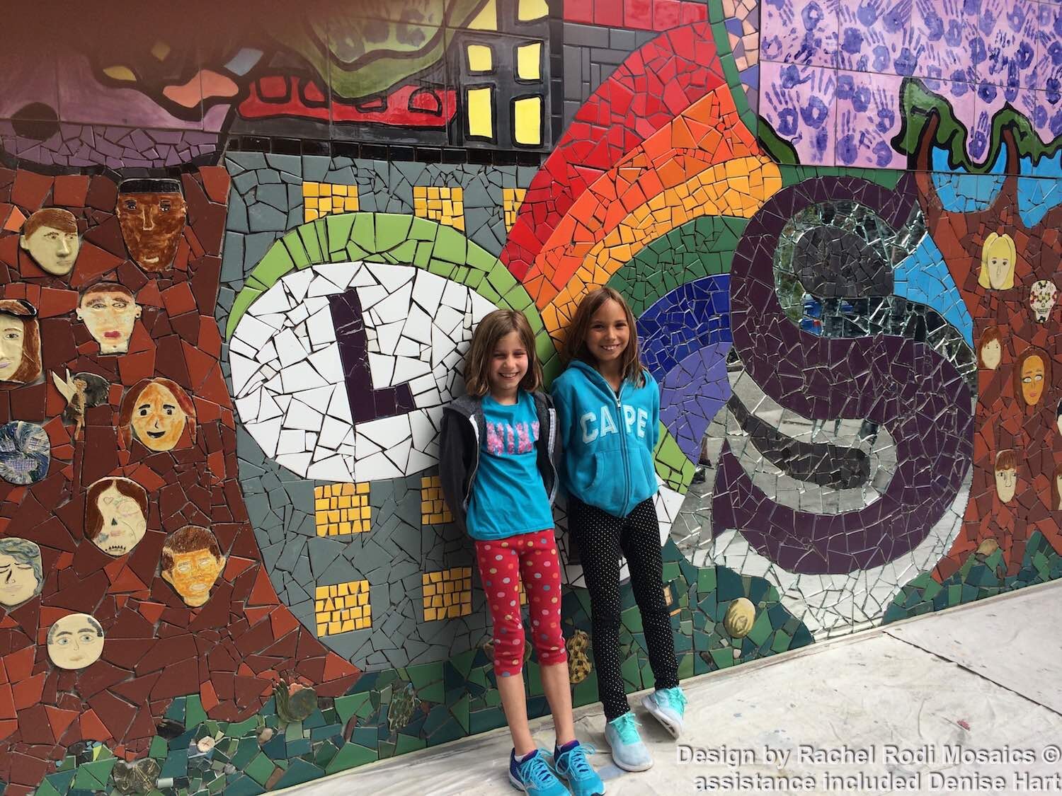 Willard Middle School mosaic mural, tile and handmade tile