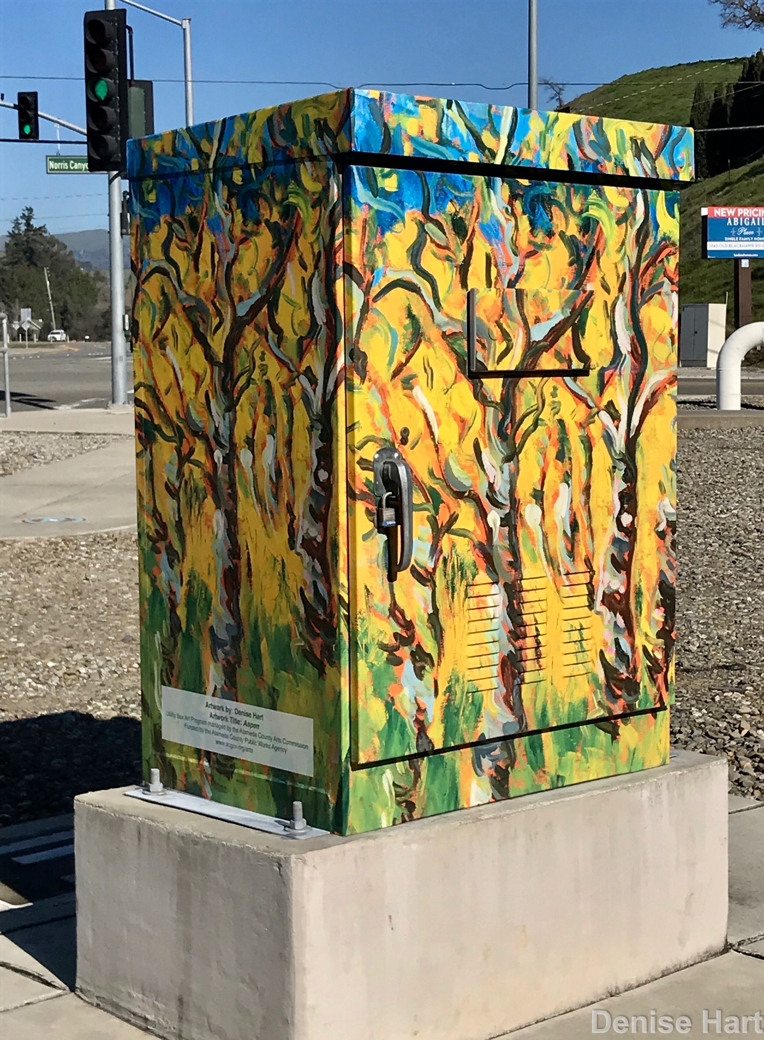 Aspen #1 painting on utility box