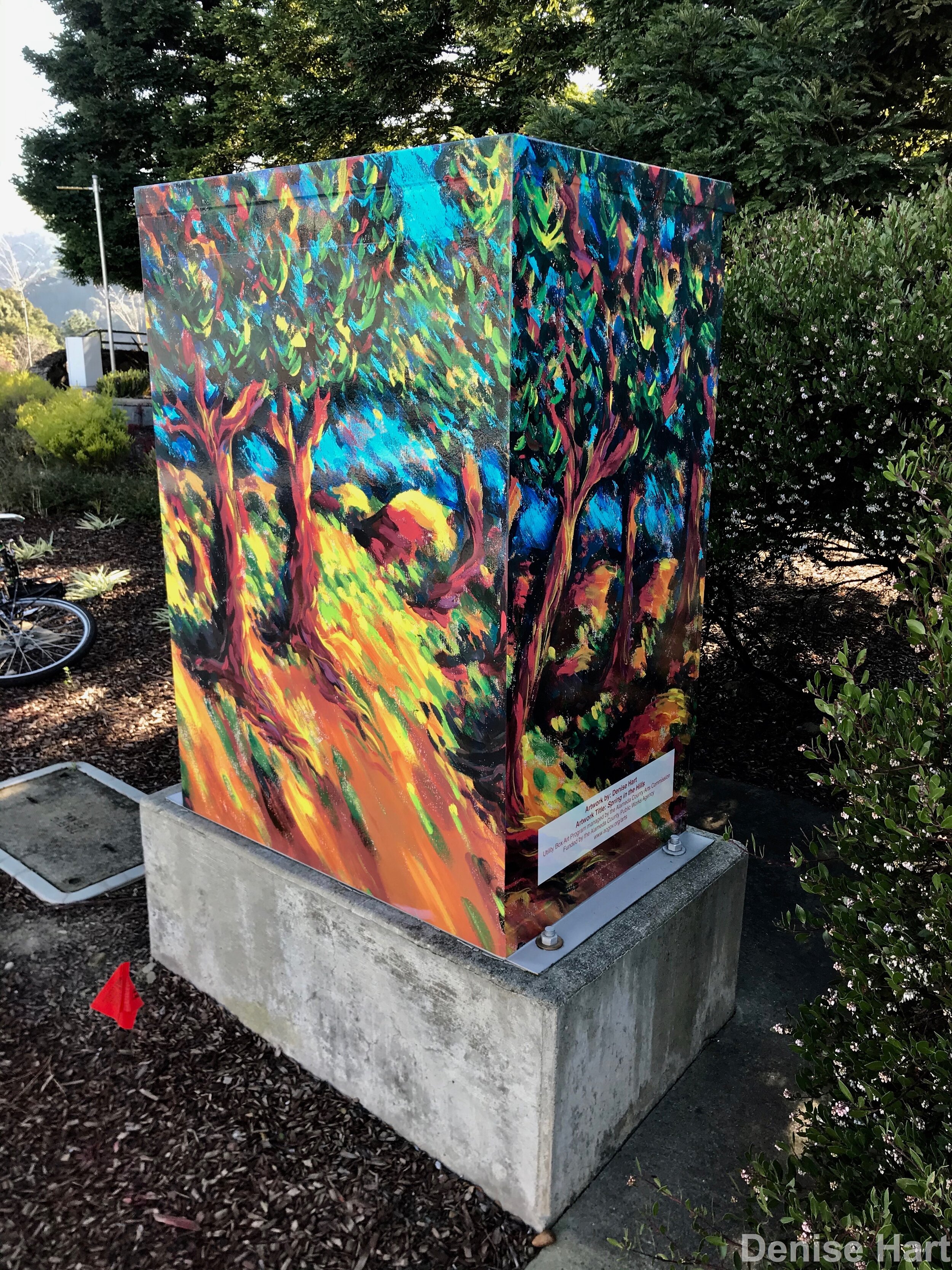 Spring in the Hills painting on utility box