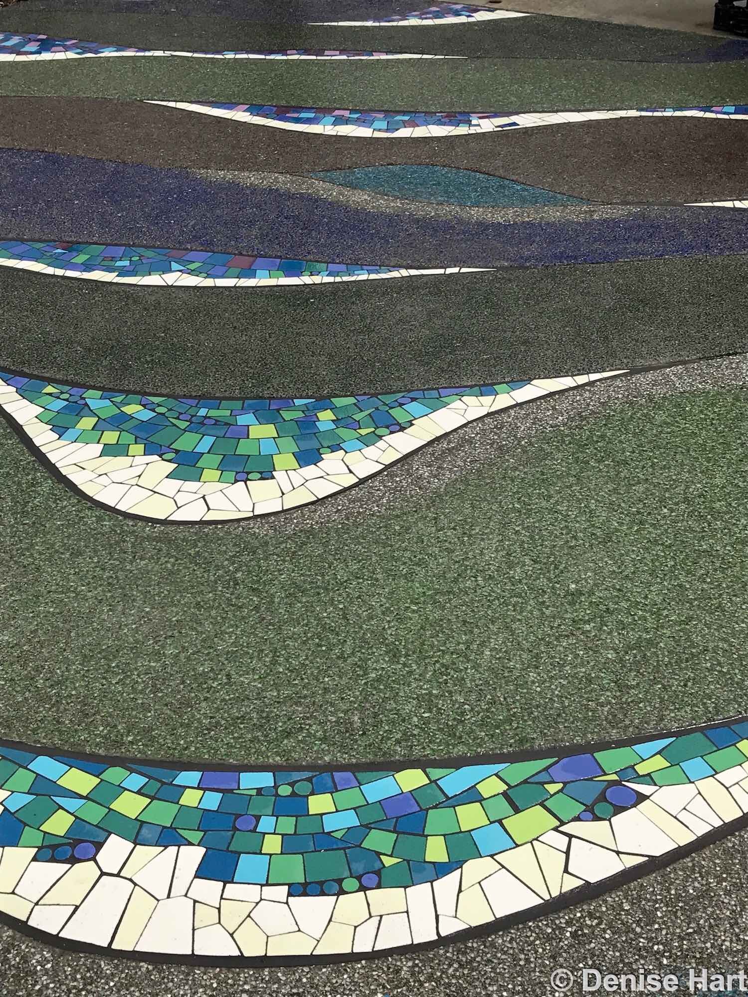 Close-up of wave mosaic