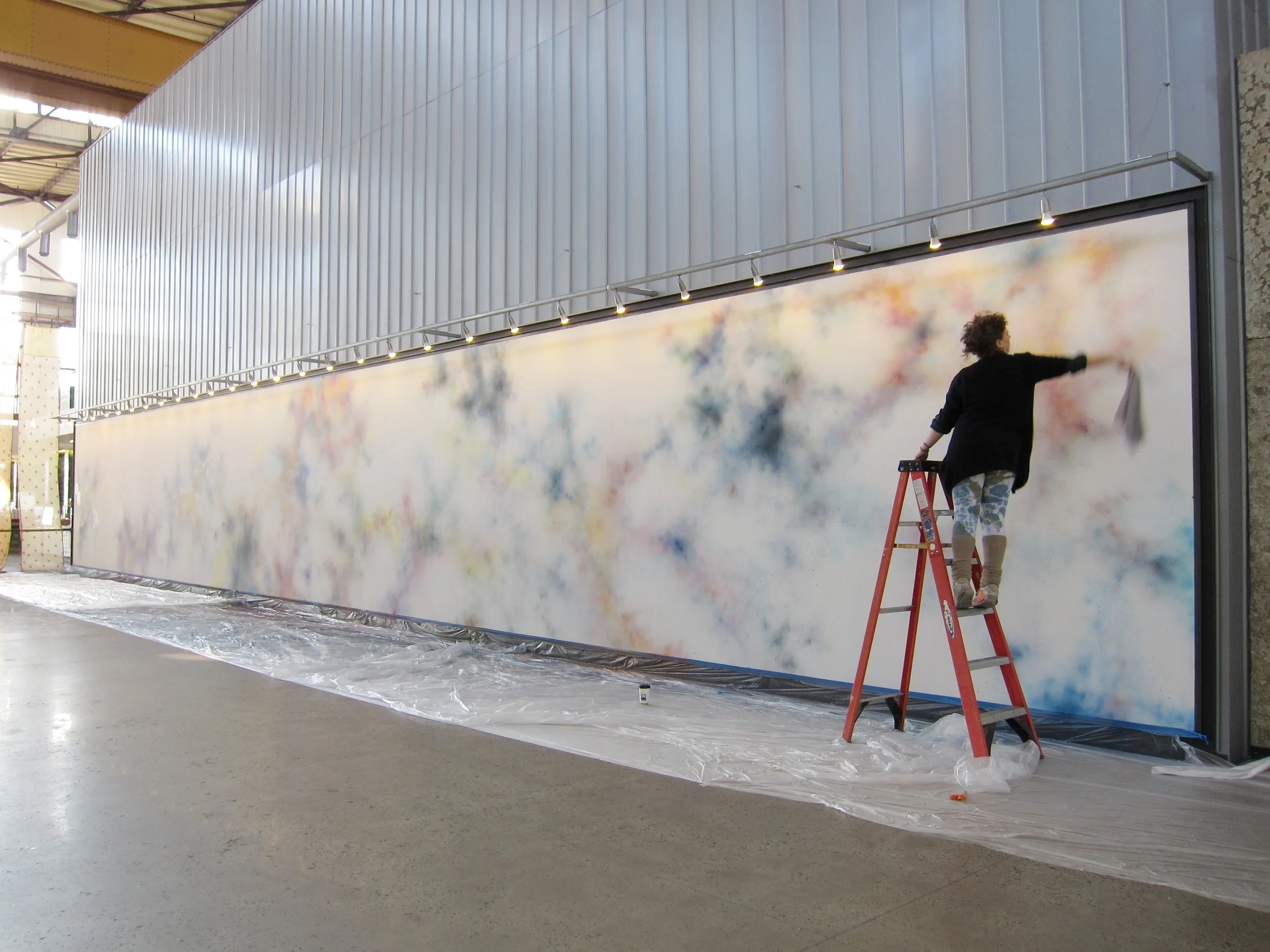  Painted tie-dye mural in Philadelphia.&nbsp;&nbsp; 