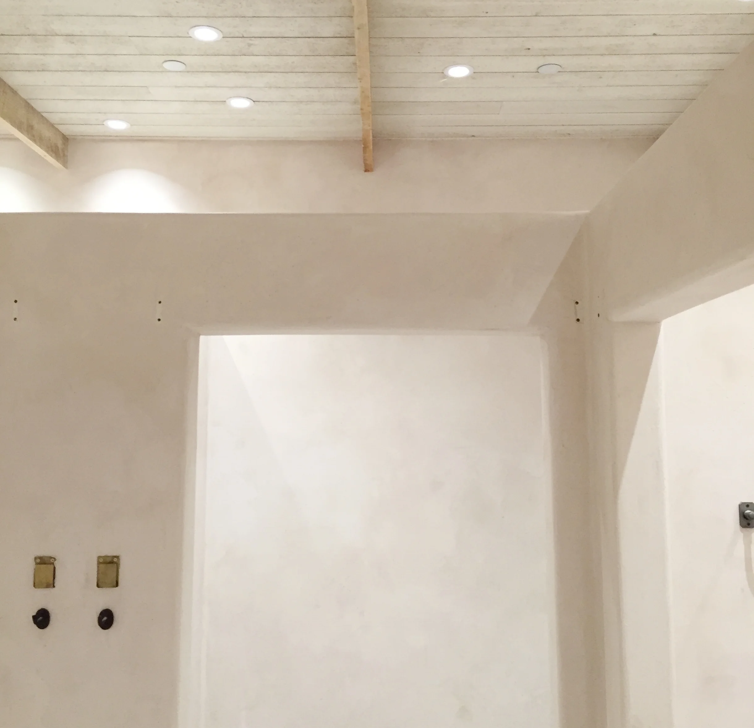  Pale pink faux plaster for a Free People store. 