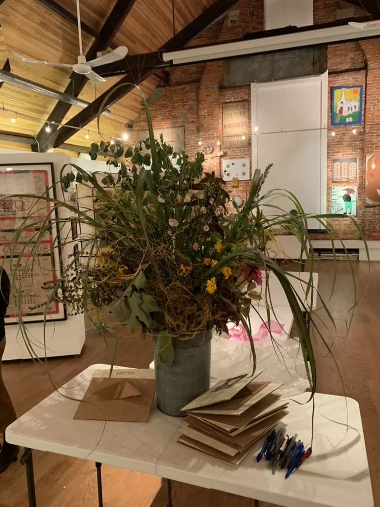 Large wild garden arrangement for fundraiser