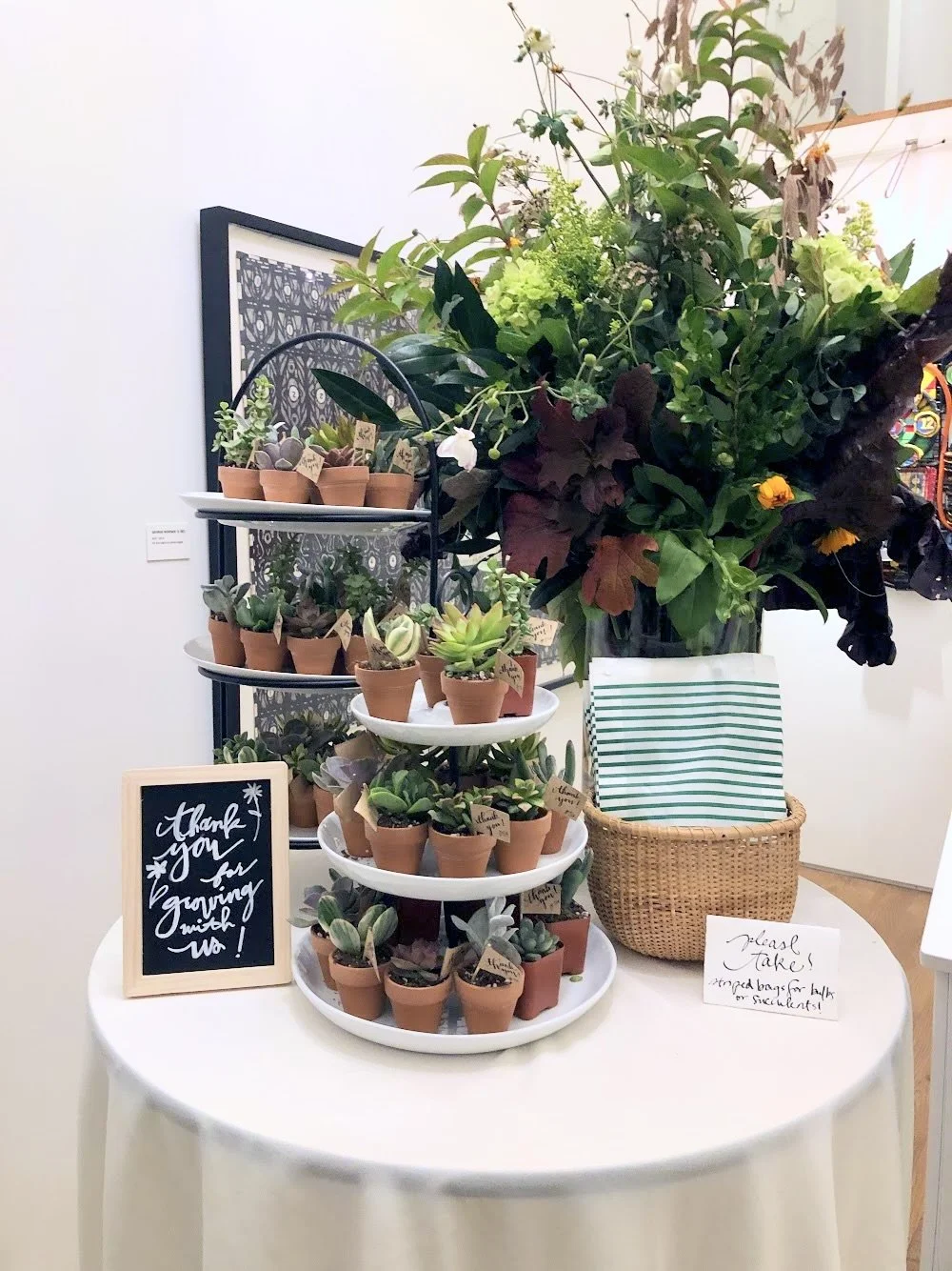 Goodbye table at fundraising event