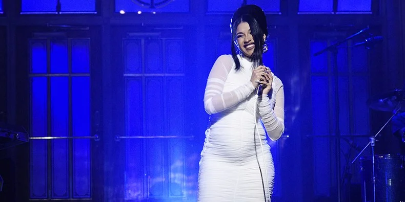 Cardi B reveals pregnancy at SNL performance