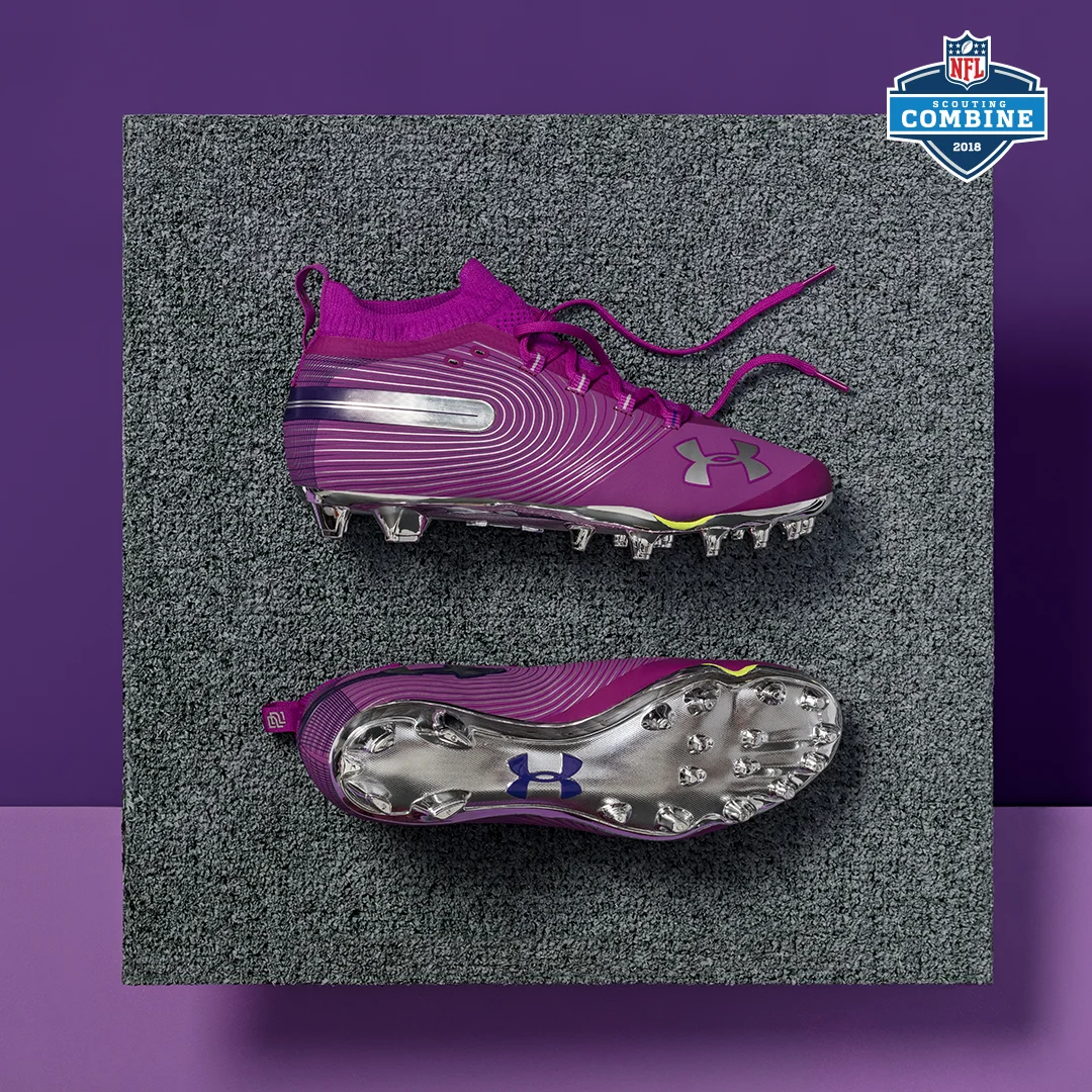 under armour purple cleats