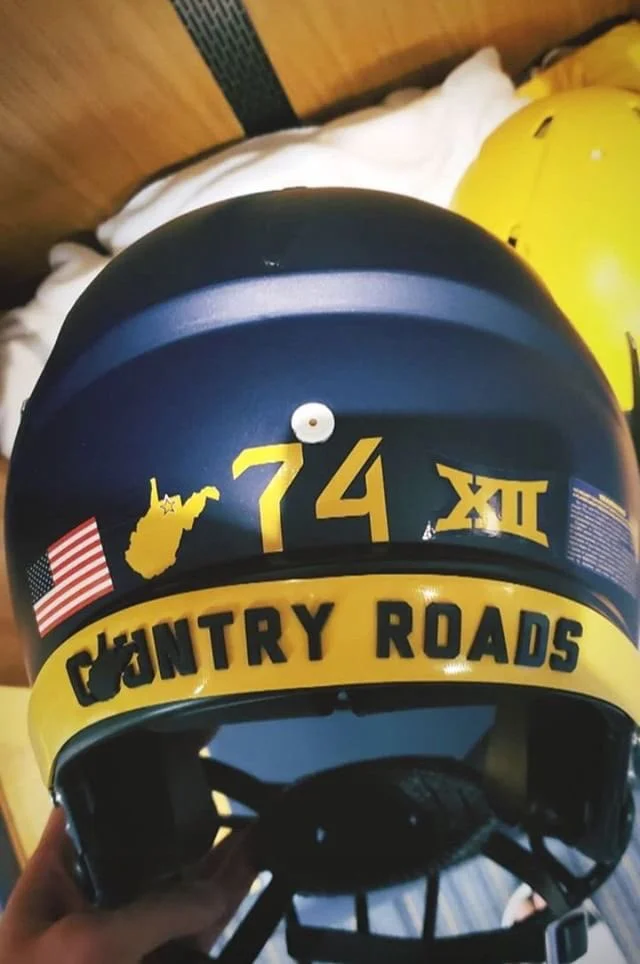New Bumpers for WVU Helmets