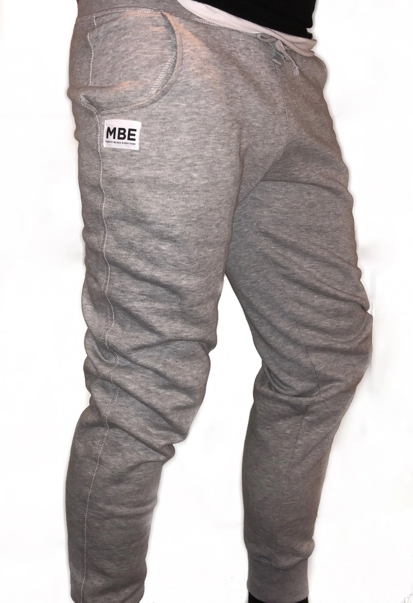 UNISEX Tapered Track Pants in BLACK & GREY